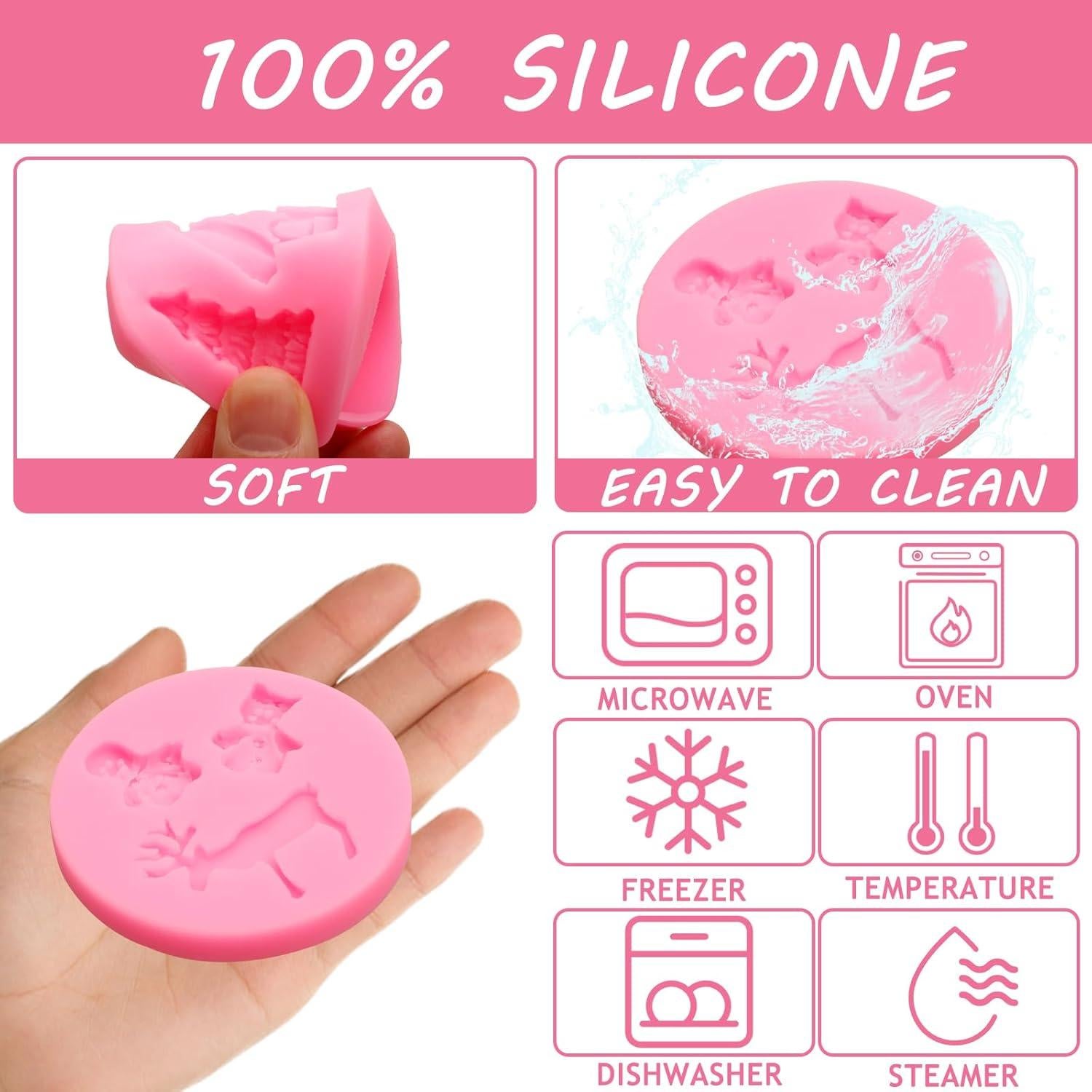 Moldes de Silicona para Nieve de Navidad Octallow - 4 Piezas