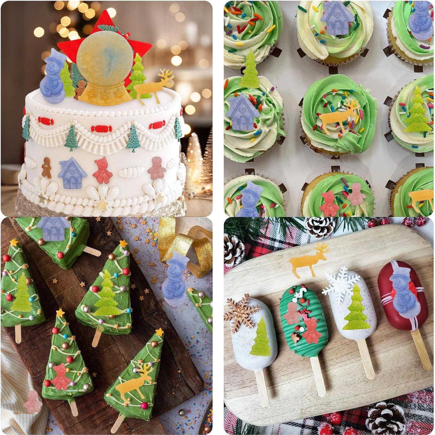 Moldes de Silicona para Nieve de Navidad Octallow - 4 Piezas