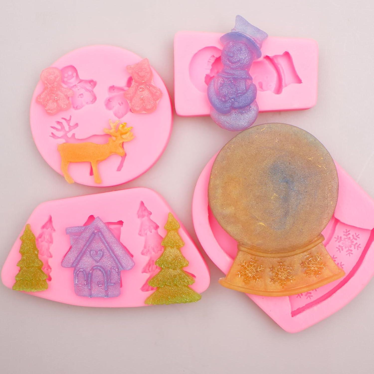 Moldes de Silicona para Nieve de Navidad Octallow - 4 Piezas