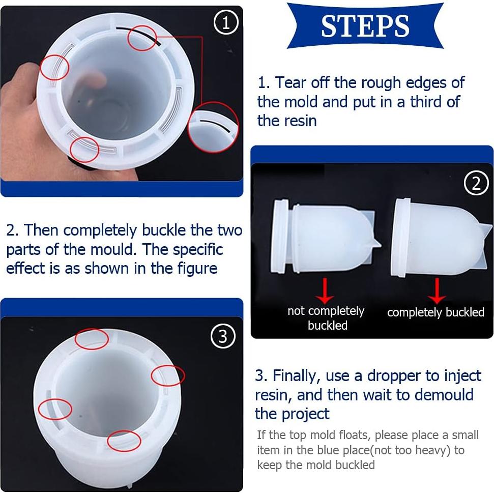 Molde de Resina Wehous para Campana Cloche y Taza de Dados