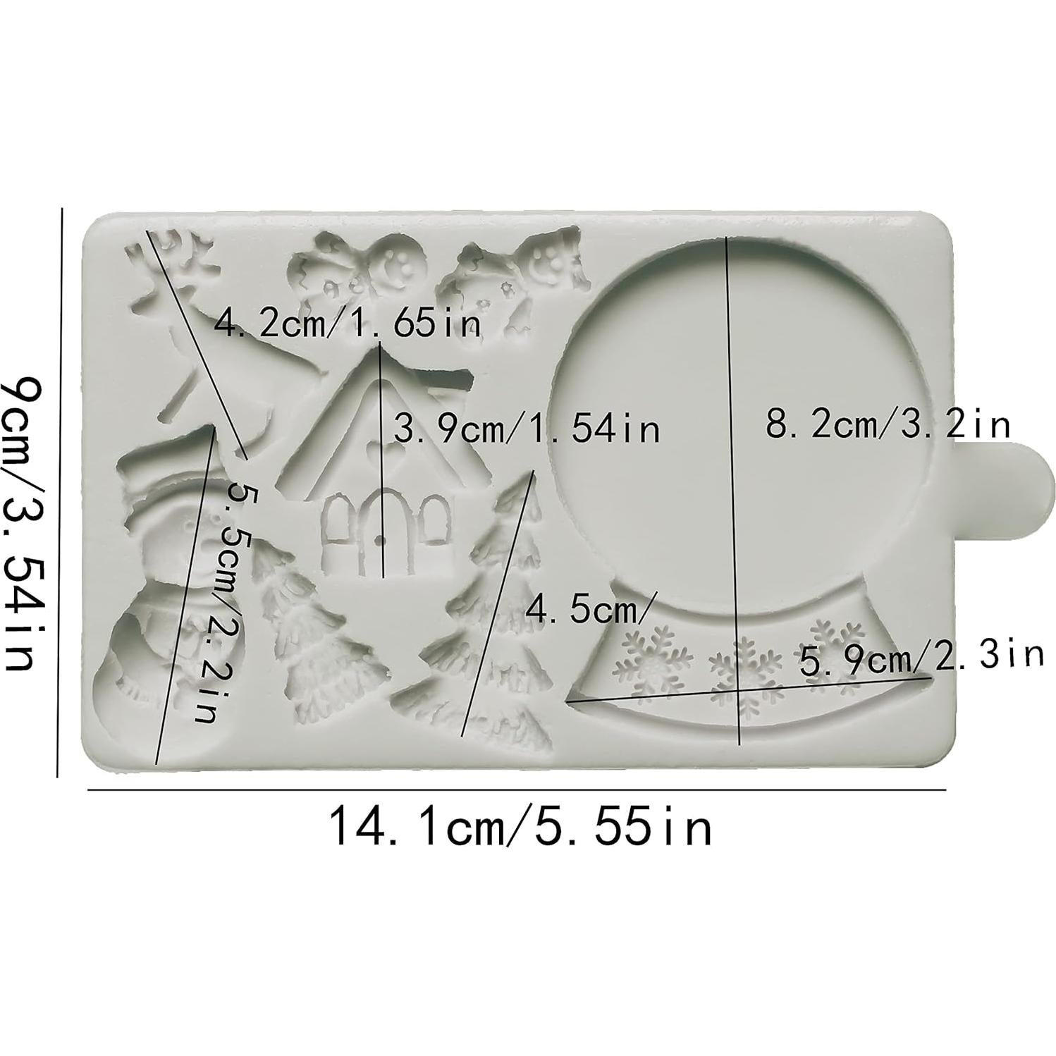 Molde de Silicona de Nieve LEDURAPROMT para Pasteles