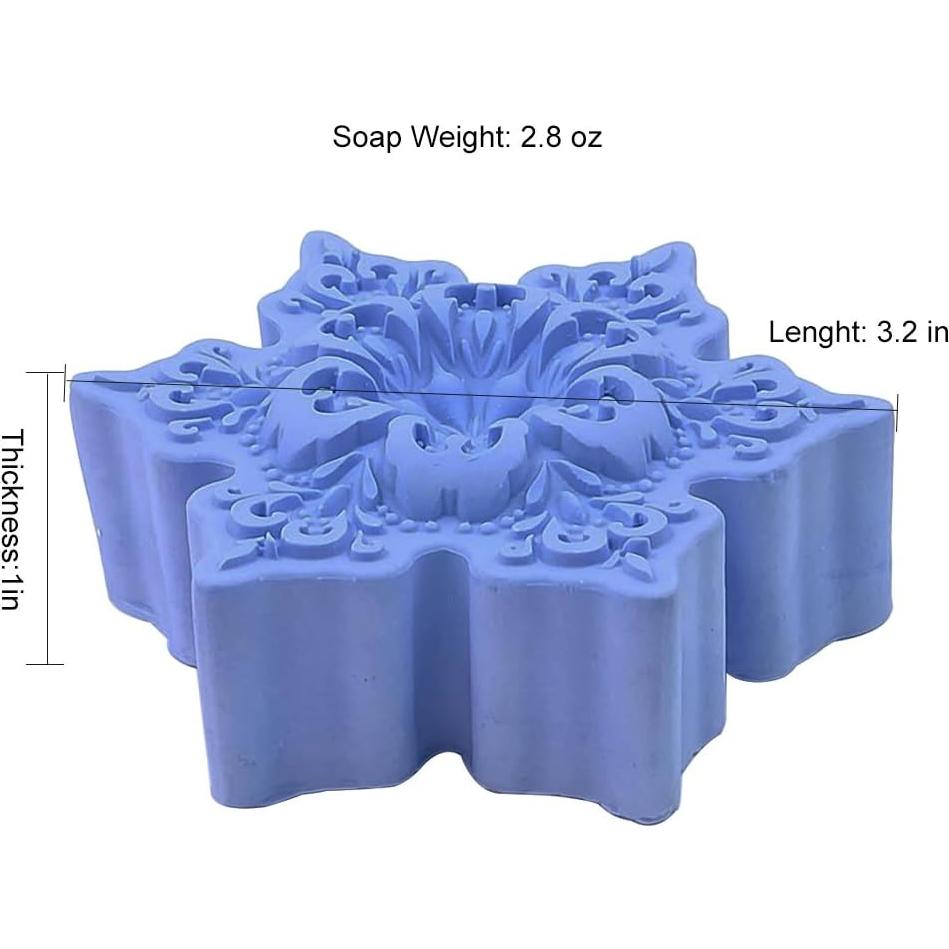 Molde de Silicona Copo de Nieve Monqui 8.1x8.1x2.5 cm