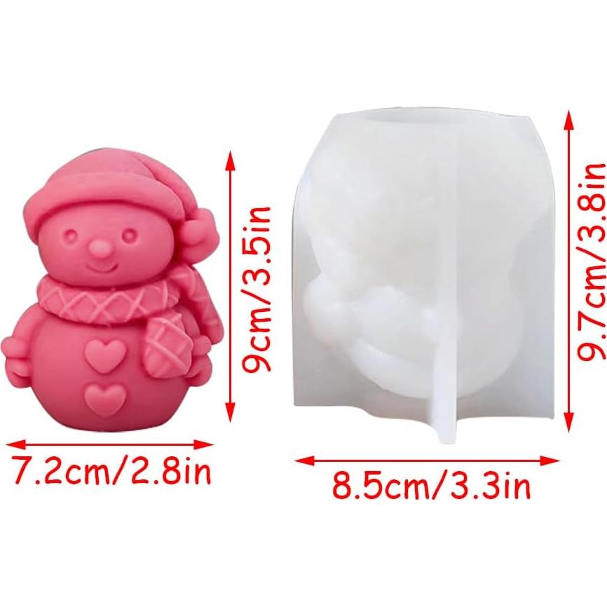 Molde de Silicona Muñeco de Nieve RUIYDZ 8.5x6.8x9cm