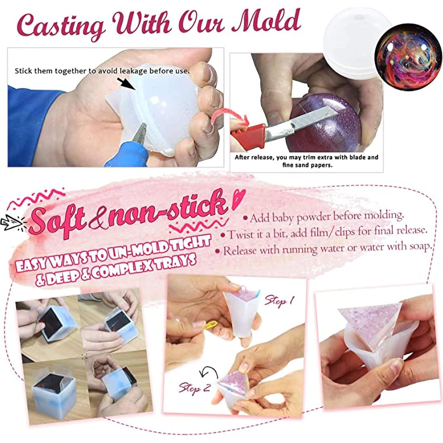 Molde de Silicona Esférico 12.7 cm FUNSHOWCASE para Resina y Jabón