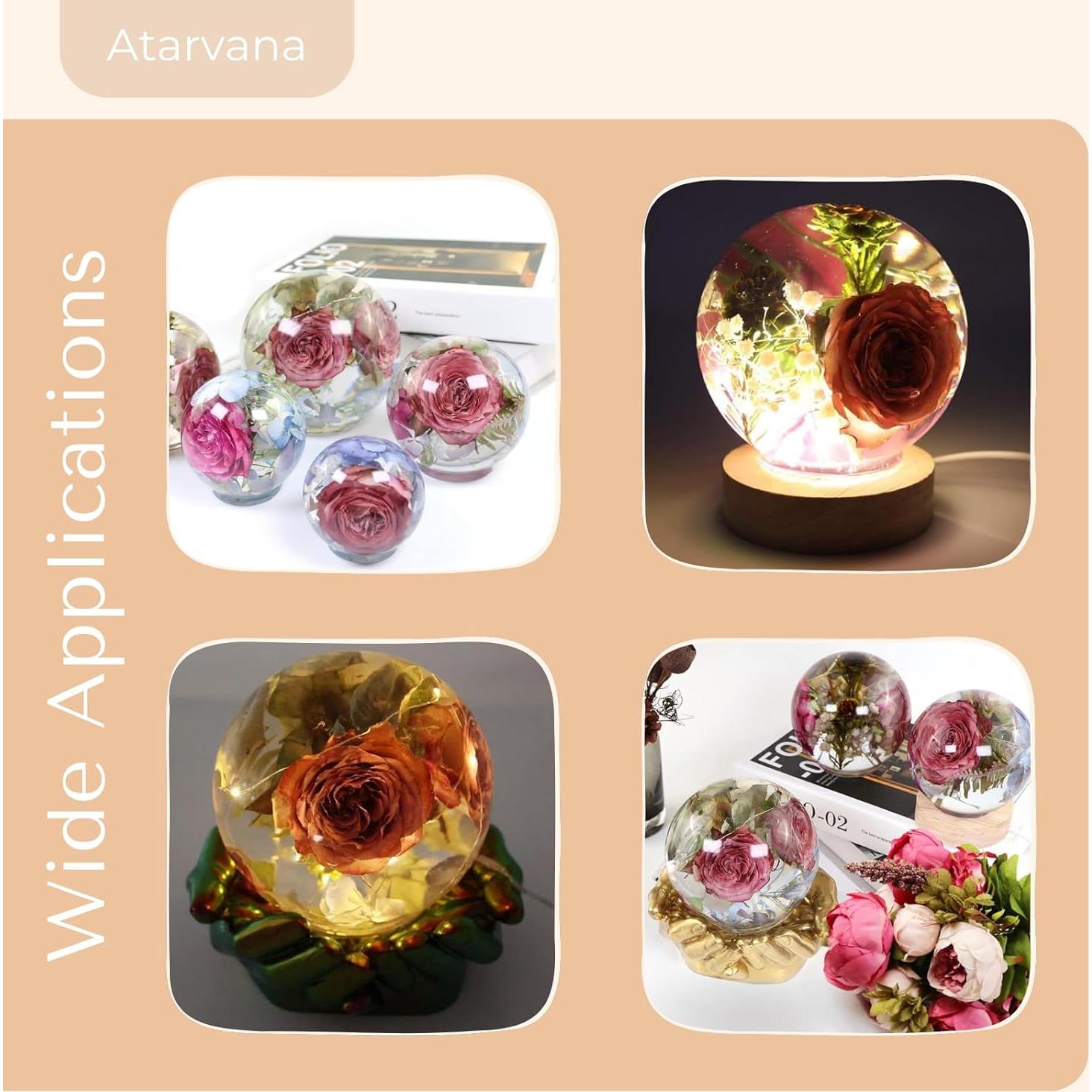 Kit de Moldes de Resina Atarvana 2 Pcs Esfera 11.9 cm y 10.2 cm