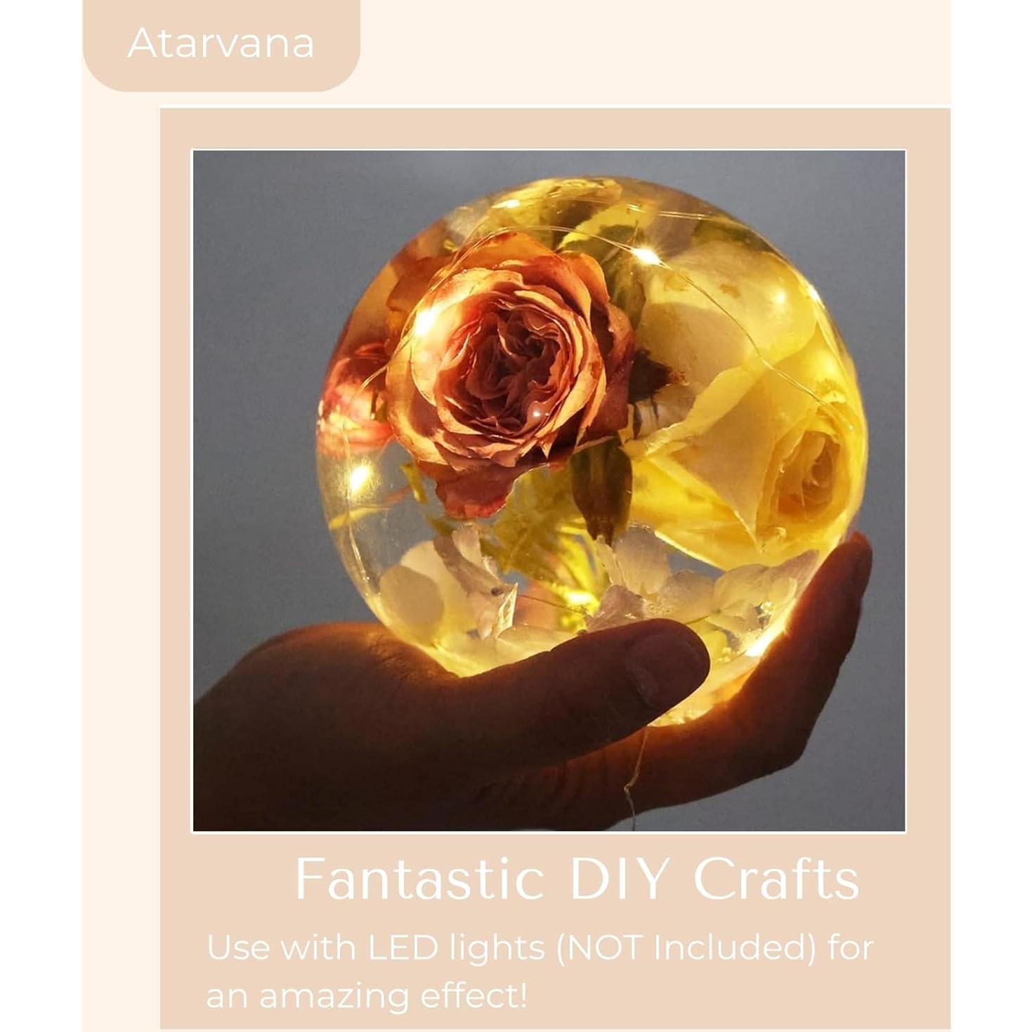 Kit de Moldes de Resina Atarvana 2 Pcs Esfera 11.9 cm y 10.2 cm