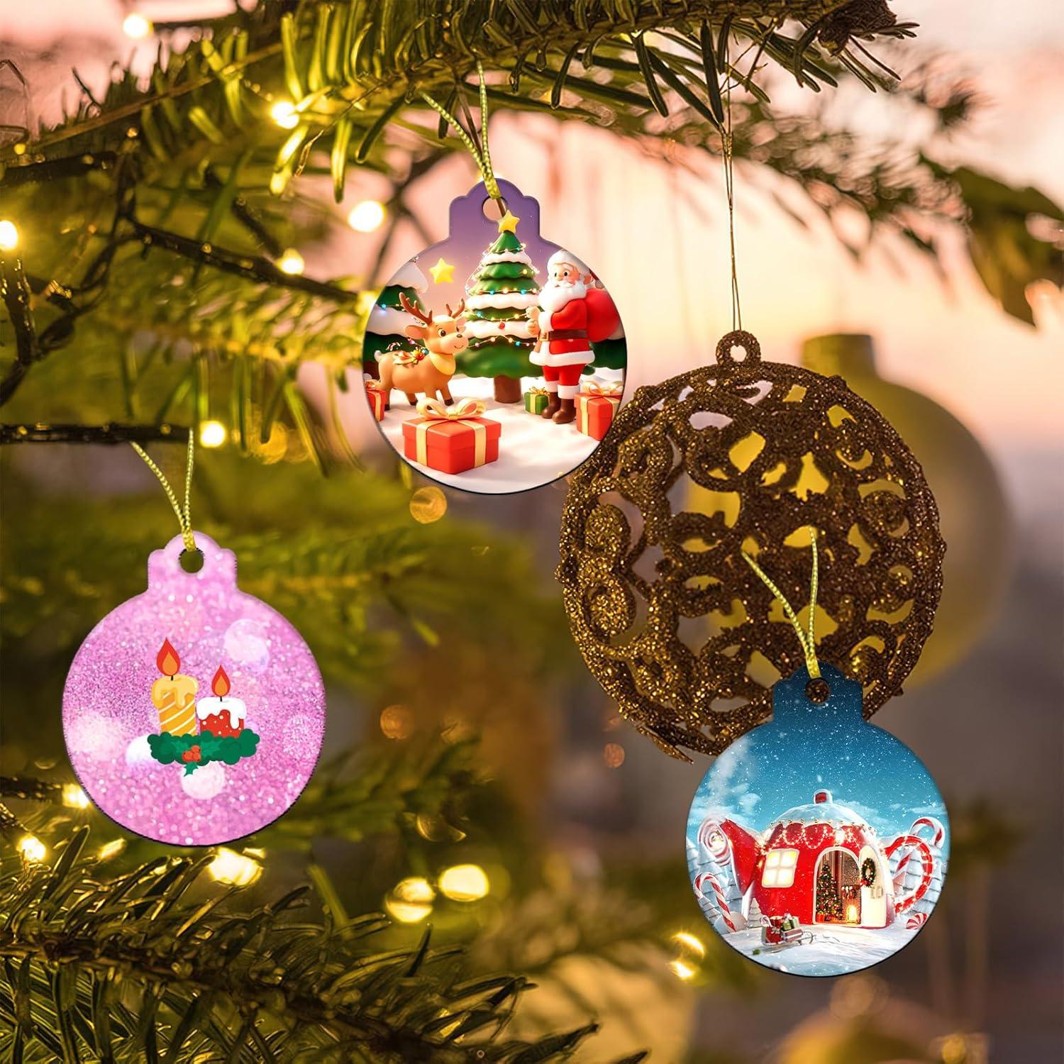 Moldes de Resina Silicona FEBSNOW 4 Piezas Redondos 6.8 cm