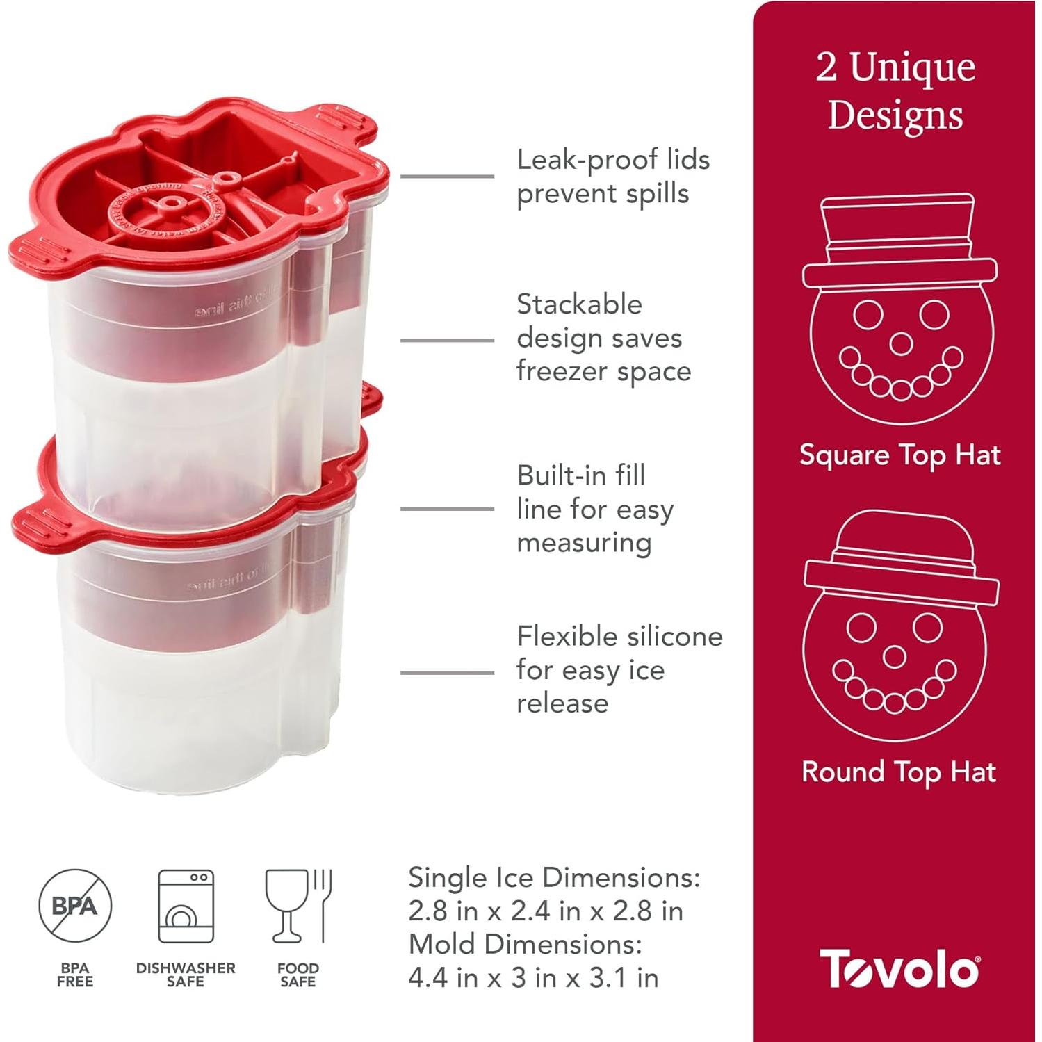 Molde de Hielo Tovolo Muñeco de Nieve Set de 2 Silicona BPA