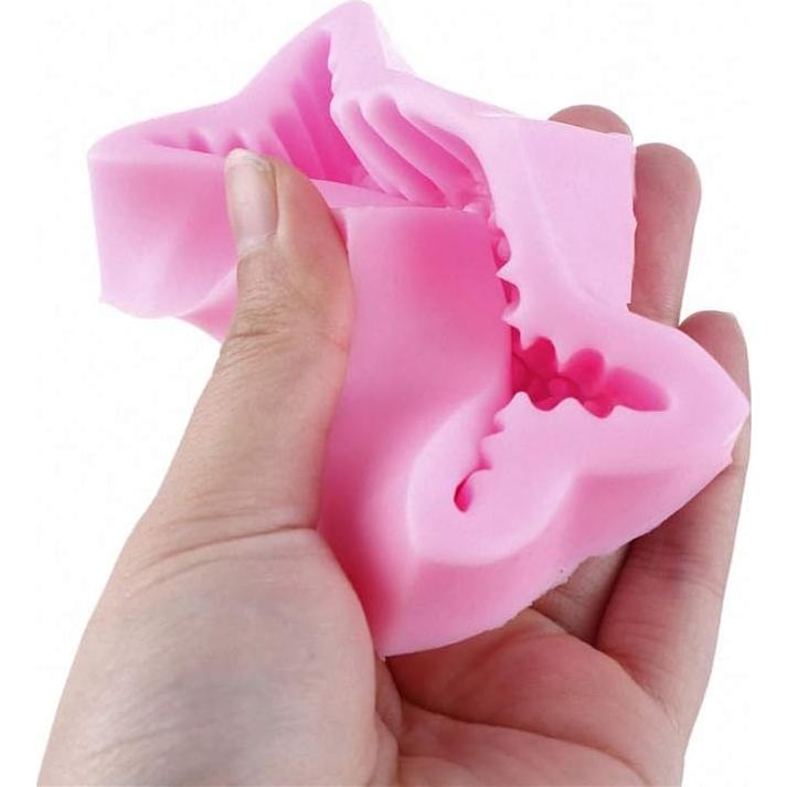 Molde de Silicona Copo de Nieve Rosa MoldFun 11x9 cm