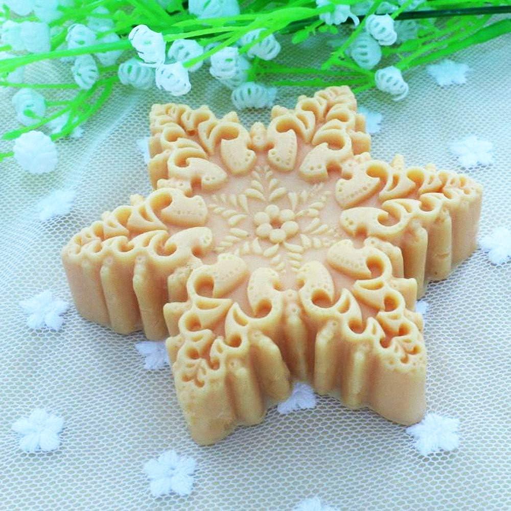 Molde de Silicona Copo de Nieve Rosa MoldFun 11x9 cm