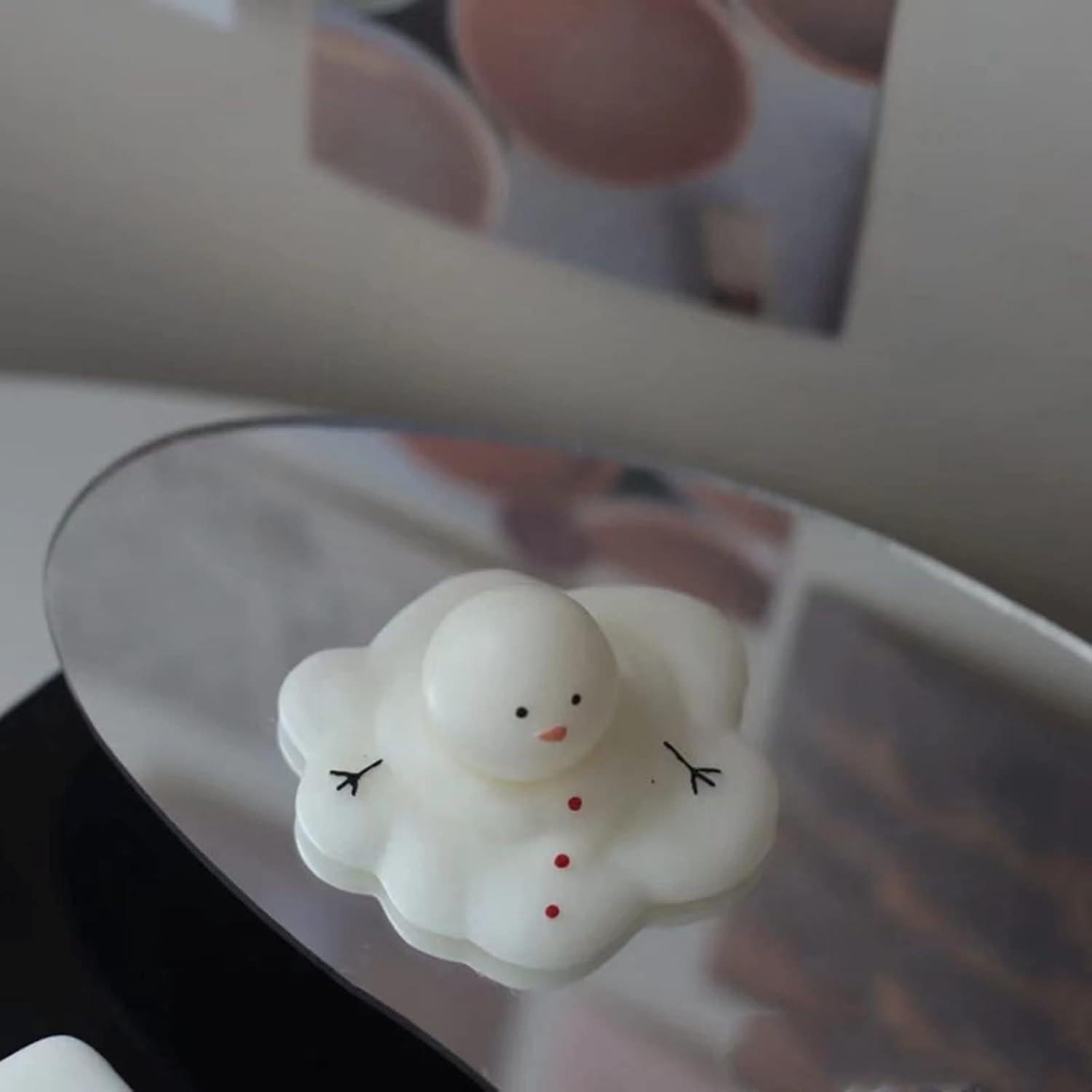 Moldes de Silicona para Velas Muñeco de Nieve TOPYS 2 Piezas