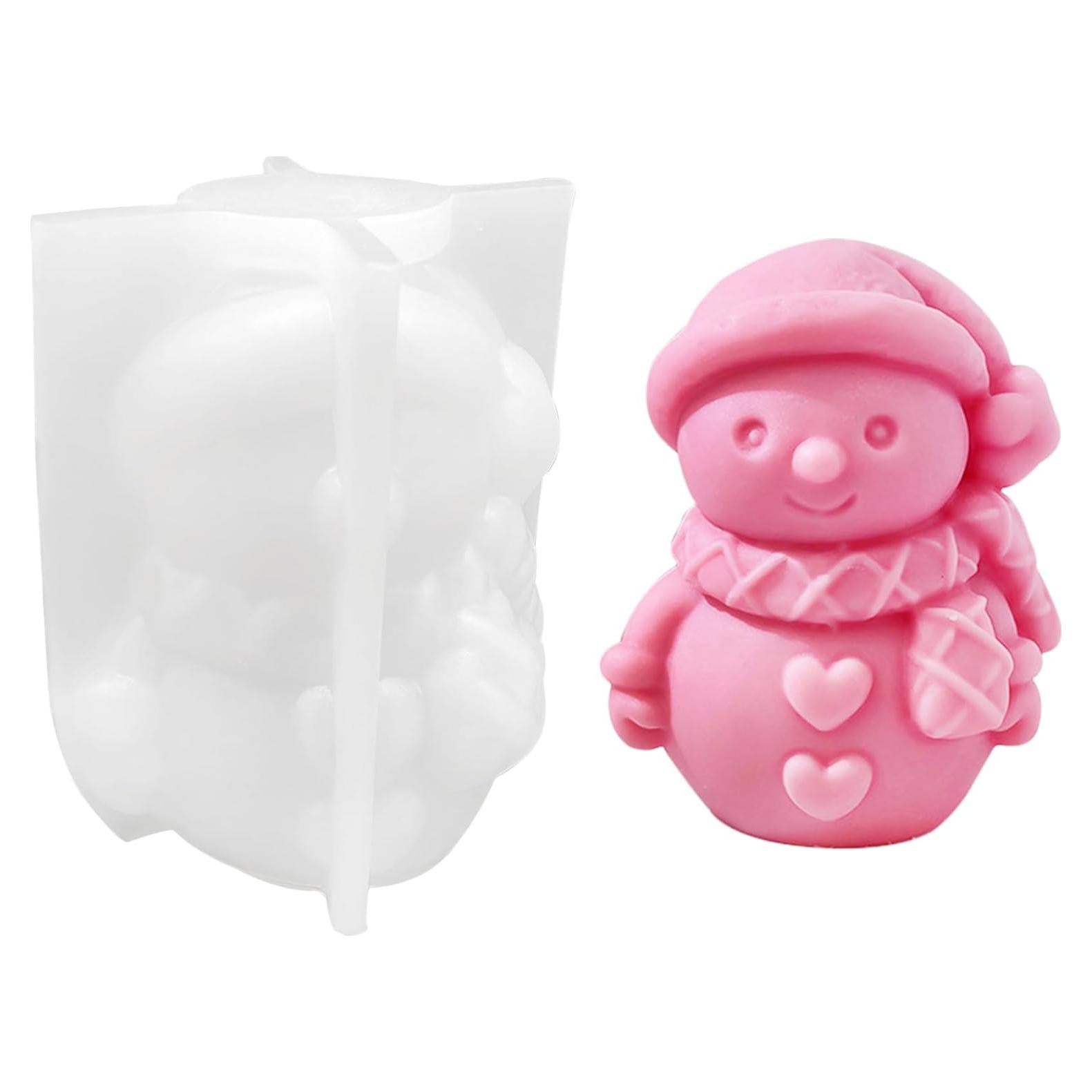 Molde de Vela de Navidad PEVOGON Muñeco de Nieve 10 cm