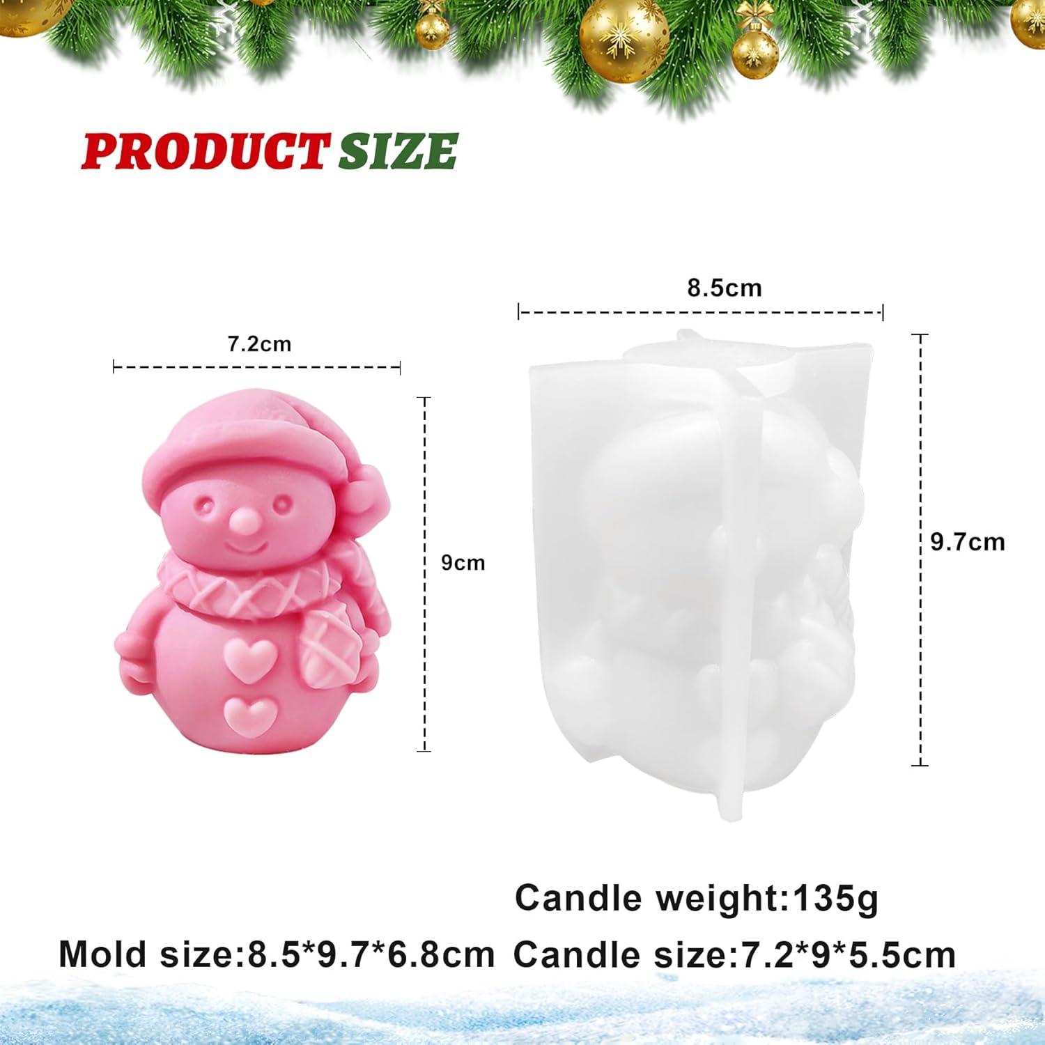 Molde de Vela de Navidad PEVOGON Muñeco de Nieve 10 cm