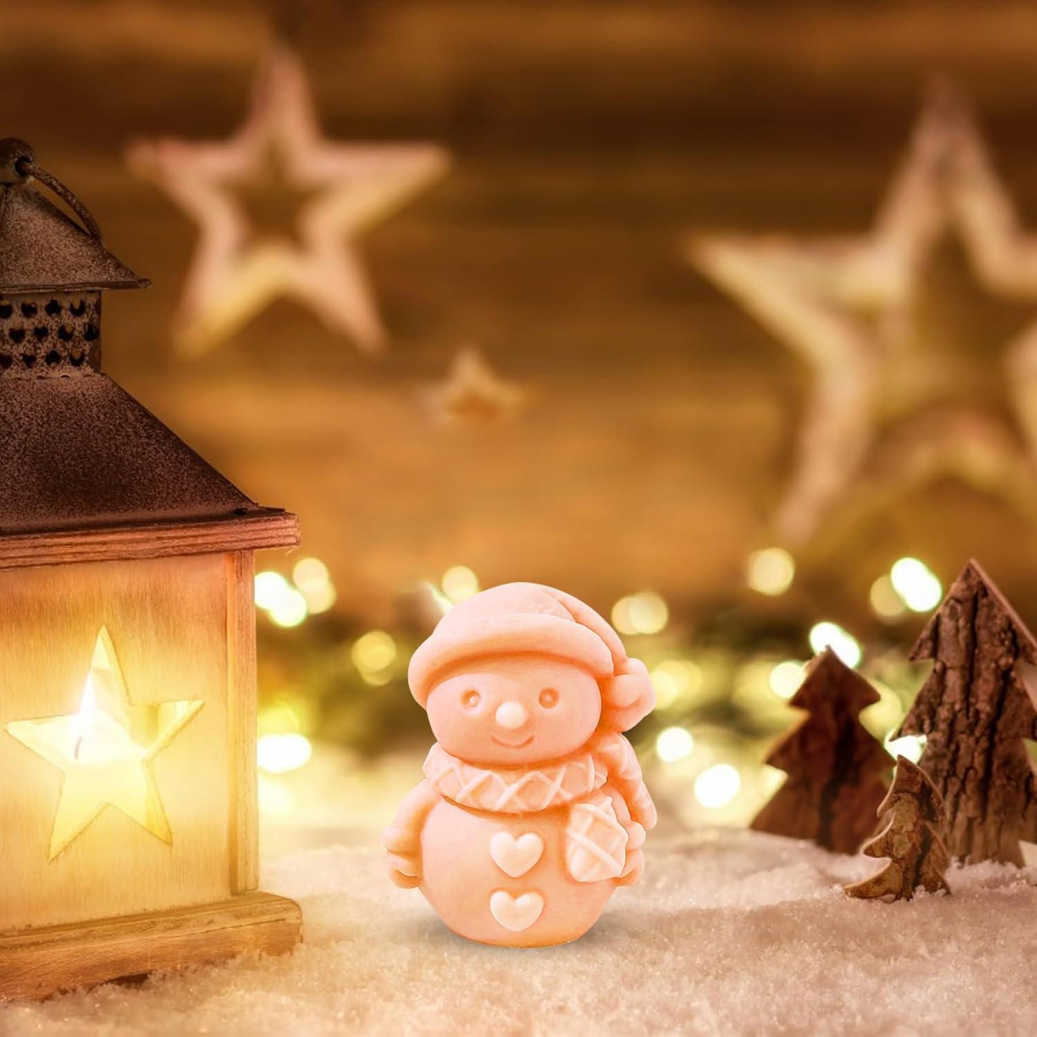 Molde de Vela de Navidad PEVOGON Muñeco de Nieve 10 cm