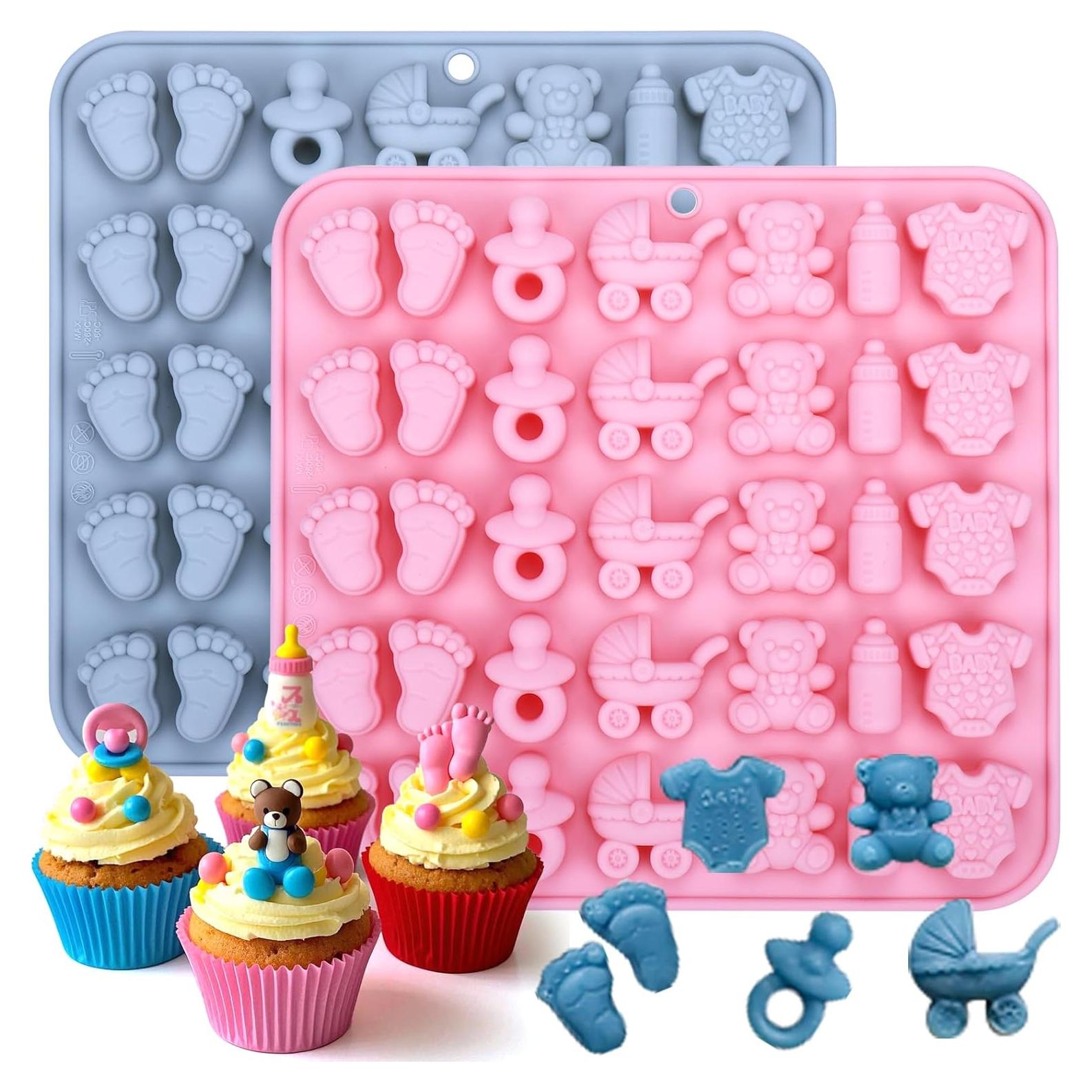 Moldes de Silicona para Chocolate Baby Shower Solldgt - 2 Piezas
