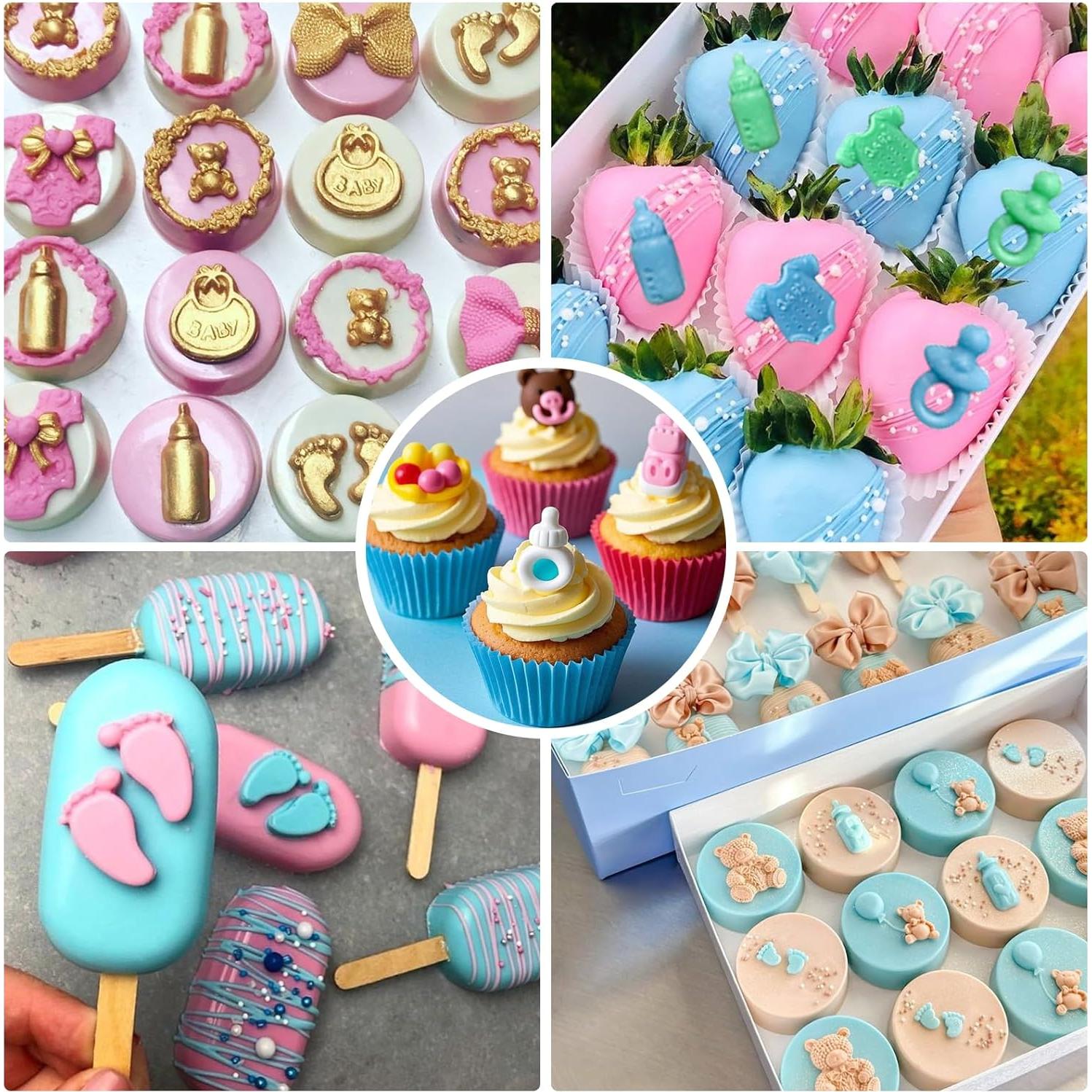 Moldes de Silicona para Chocolate Baby Shower Solldgt - 2 Piezas