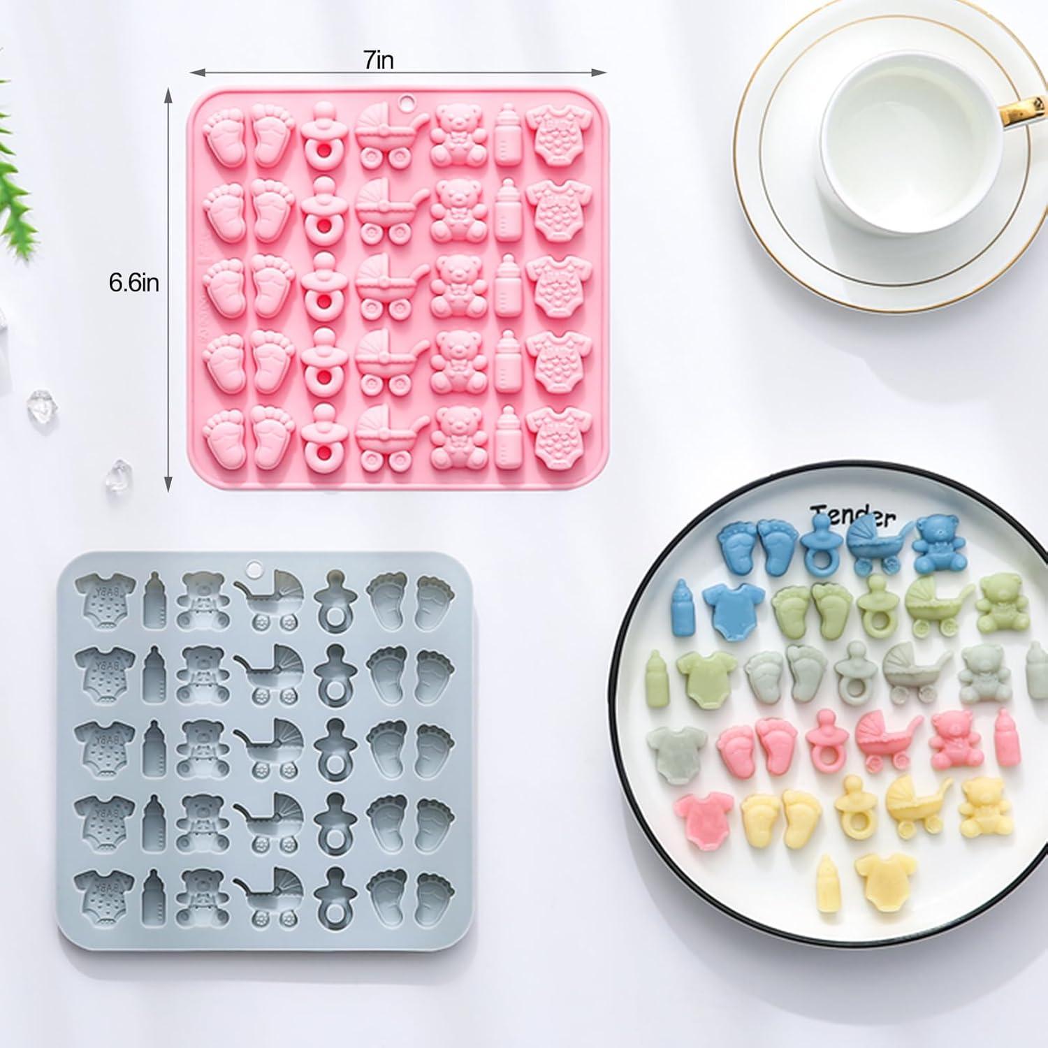 Moldes de Silicona para Chocolate Baby Shower Solldgt - 2 Piezas