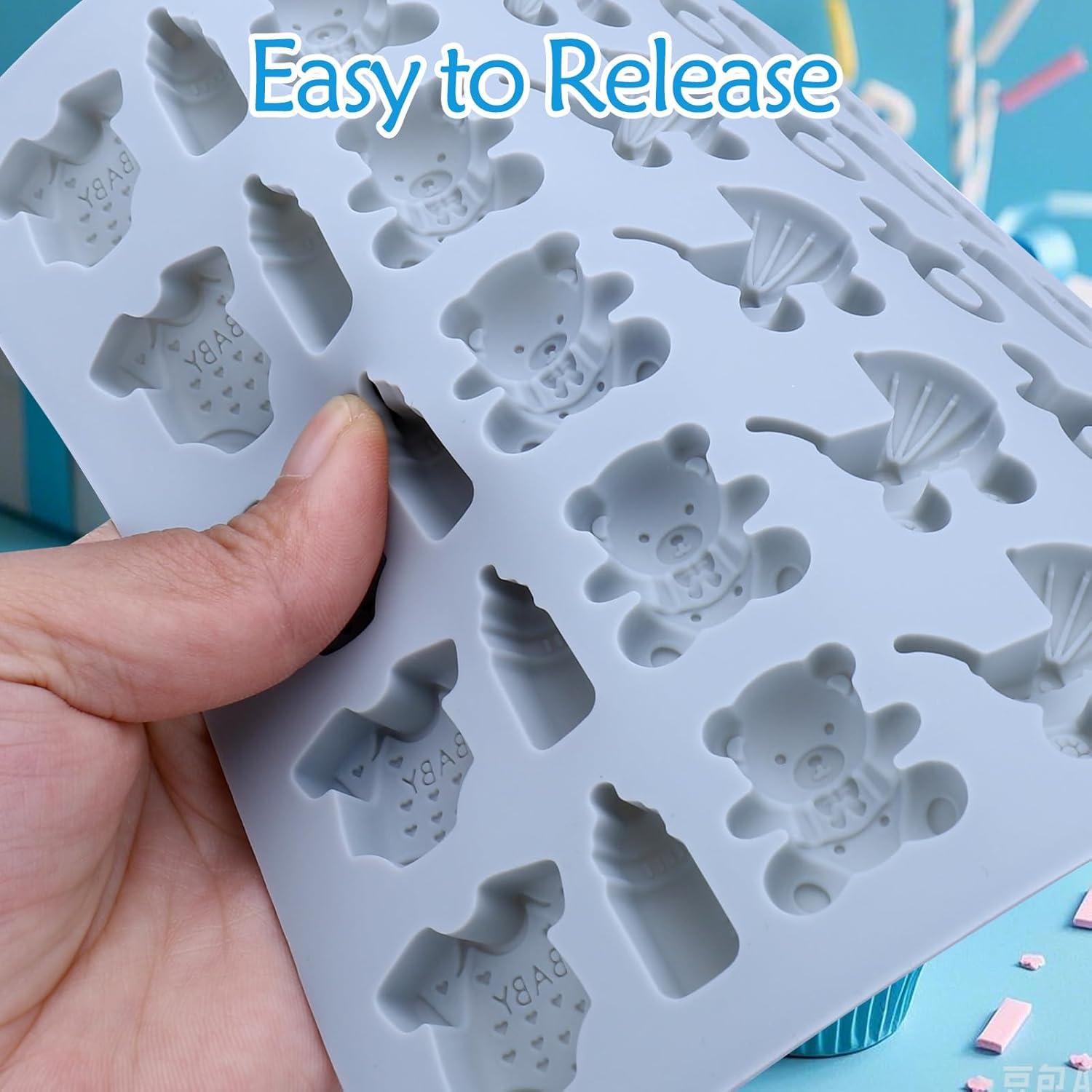 Moldes de Silicona para Chocolate Baby Shower Solldgt - 2 Piezas