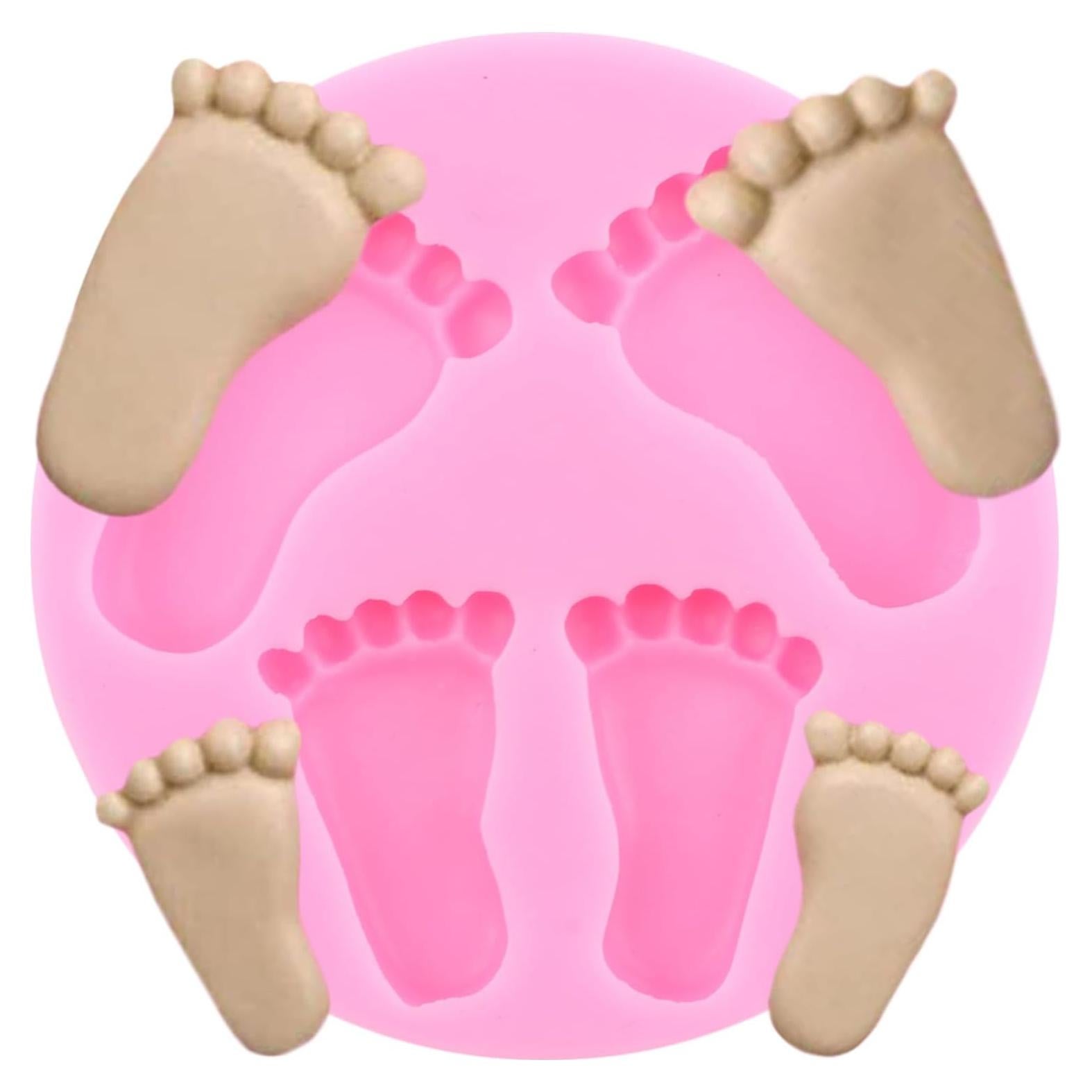 Molde de Silicona Huellas de Bebé YIHUOMOLDS 9.66 cm