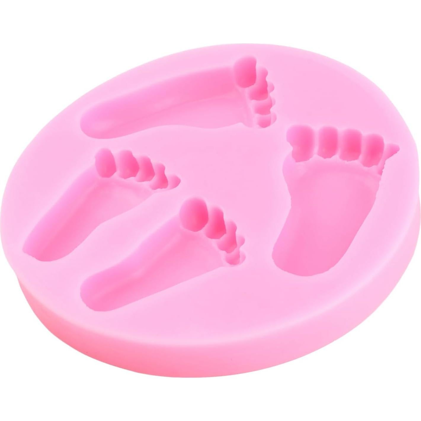 Molde de Silicona Huellas de Bebé YIHUOMOLDS 9.66 cm