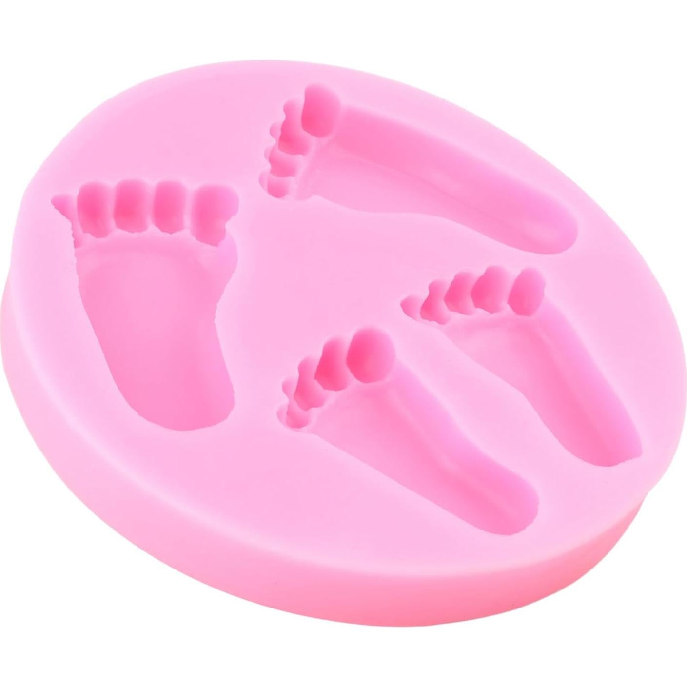 Molde de Silicona Huellas de Bebé YIHUOMOLDS 9.66 cm