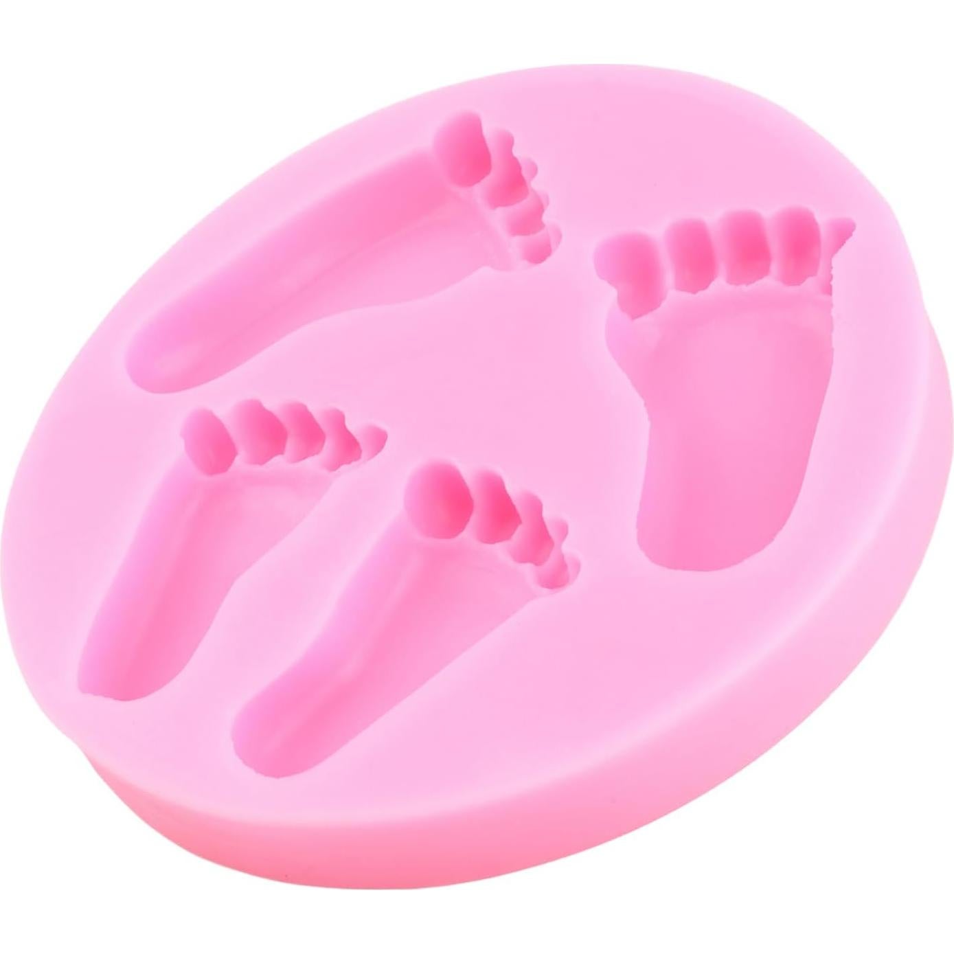 Molde de Silicona Huellas de Bebé YIHUOMOLDS 9.66 cm