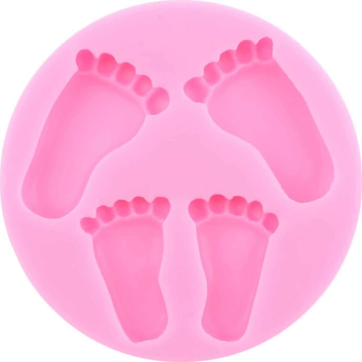 Molde de Silicona Huellas de Bebé YIHUOMOLDS 9.66 cm