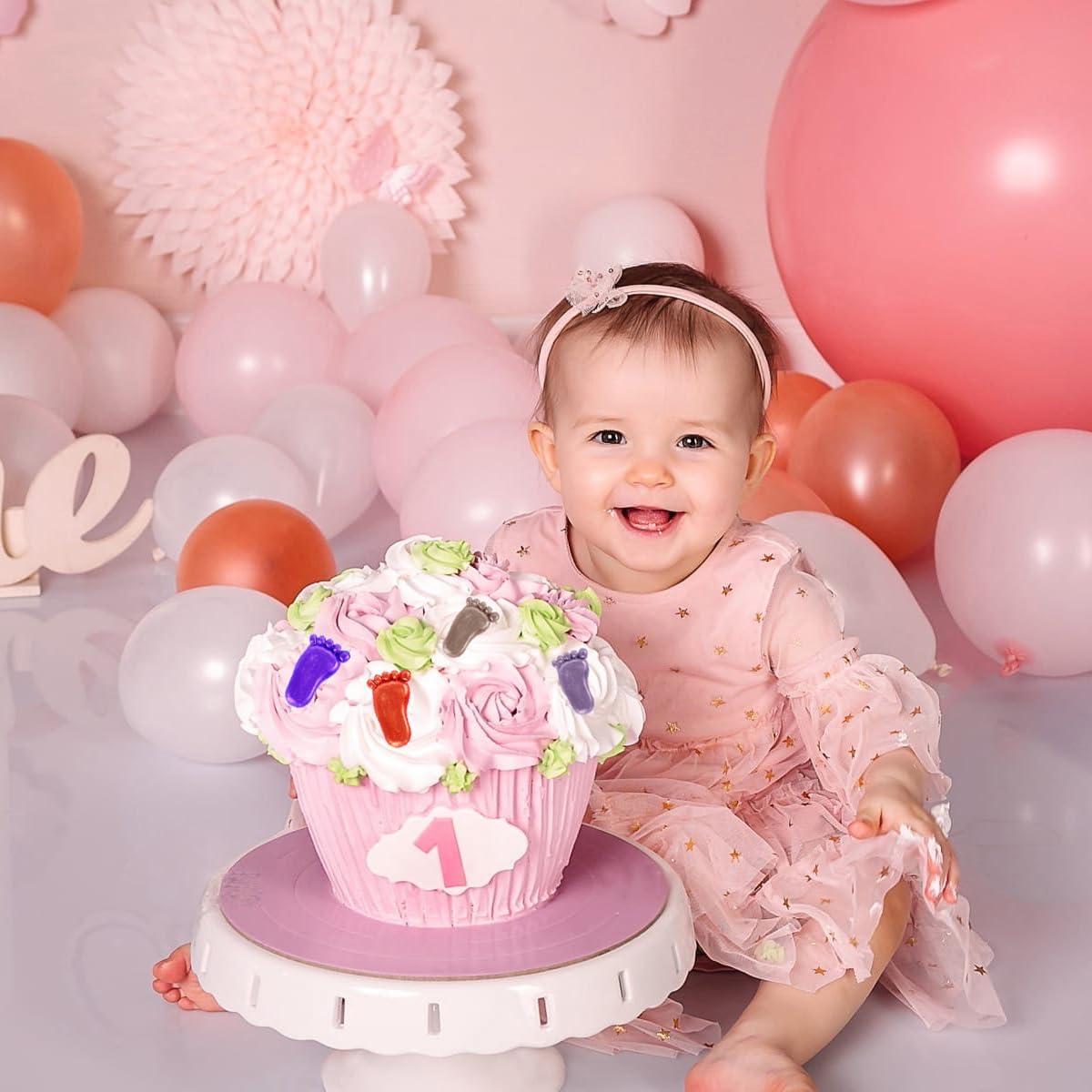 Molde de Silicona KuuGuu 4 Piezas Pies de Bebé Decoración Pastel