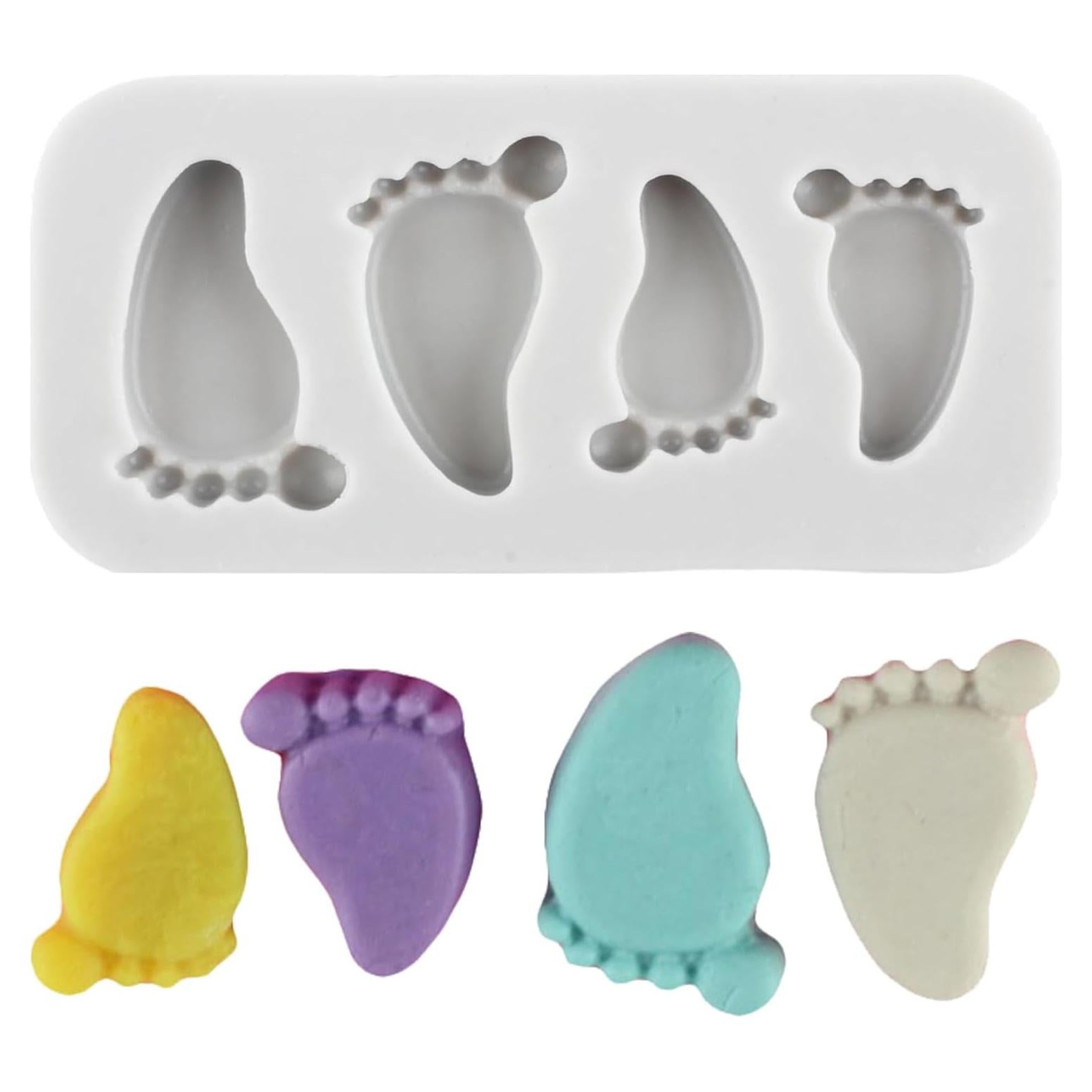 Molde de Silicona Huella de Bebé CANYANGMOLD 8.1x7.3 cm