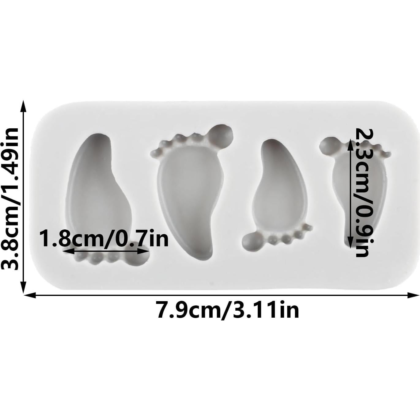 Molde de Silicona Huella de Bebé CANYANGMOLD 8.1x7.3 cm