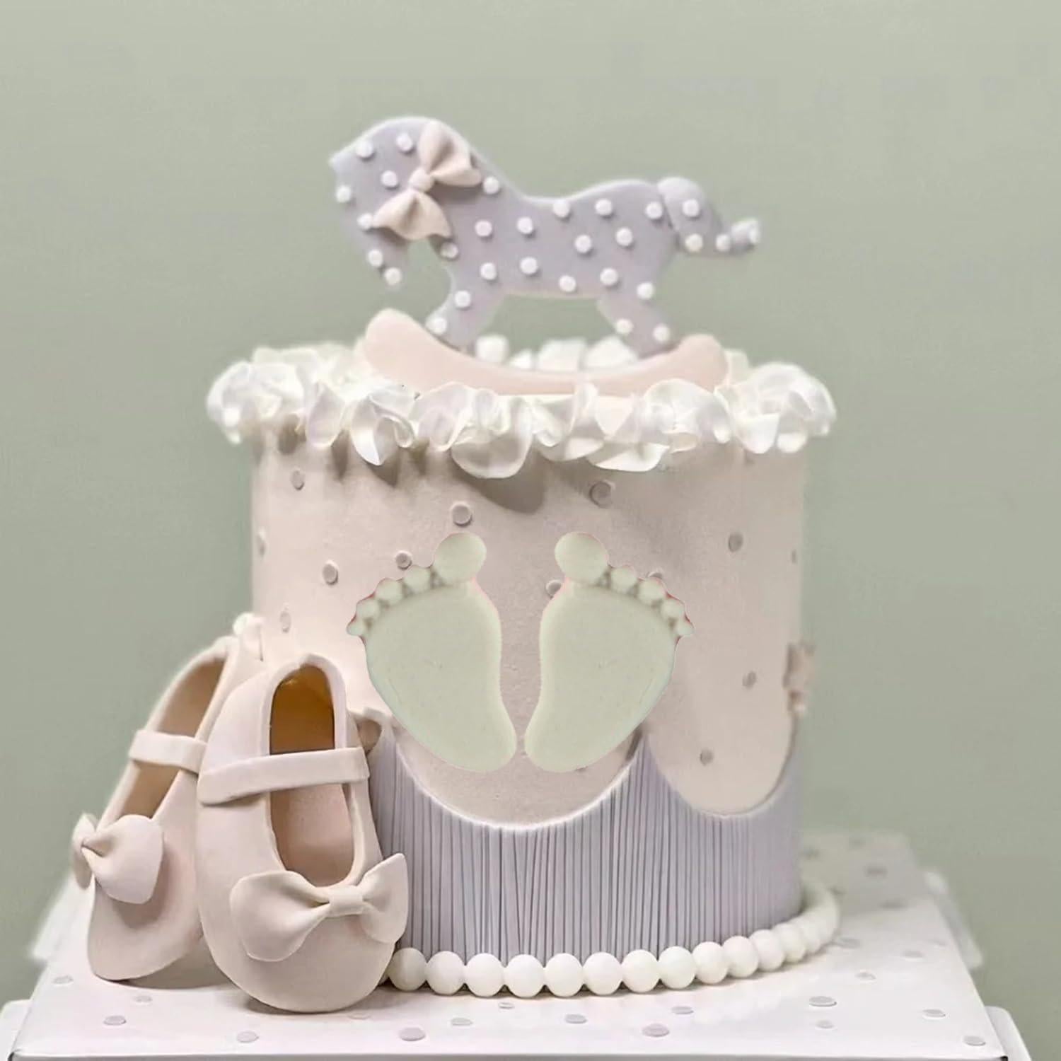 Molde de Silicona Huella de Bebé CANYANGMOLD 8.1x7.3 cm