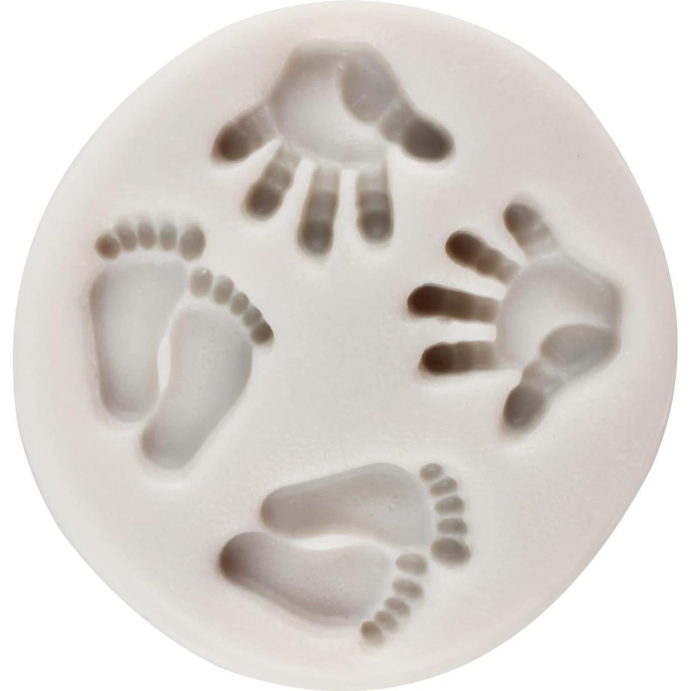 Molde de Silicona para Fondant de Pie de Bebé MINFEIDMS 8x7 cm