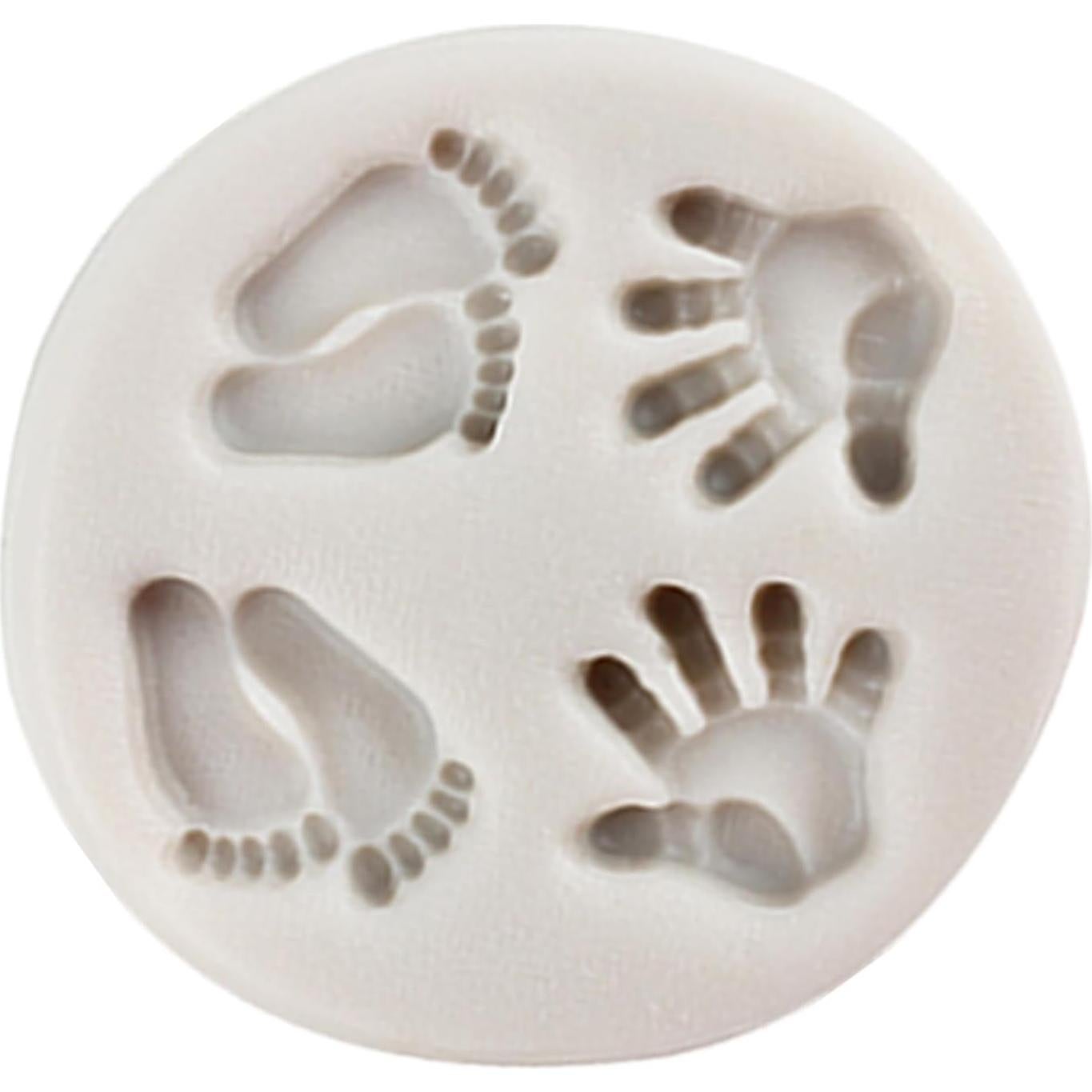 Molde de Silicona para Fondant de Pie de Bebé MINFEIDMS 8x7 cm