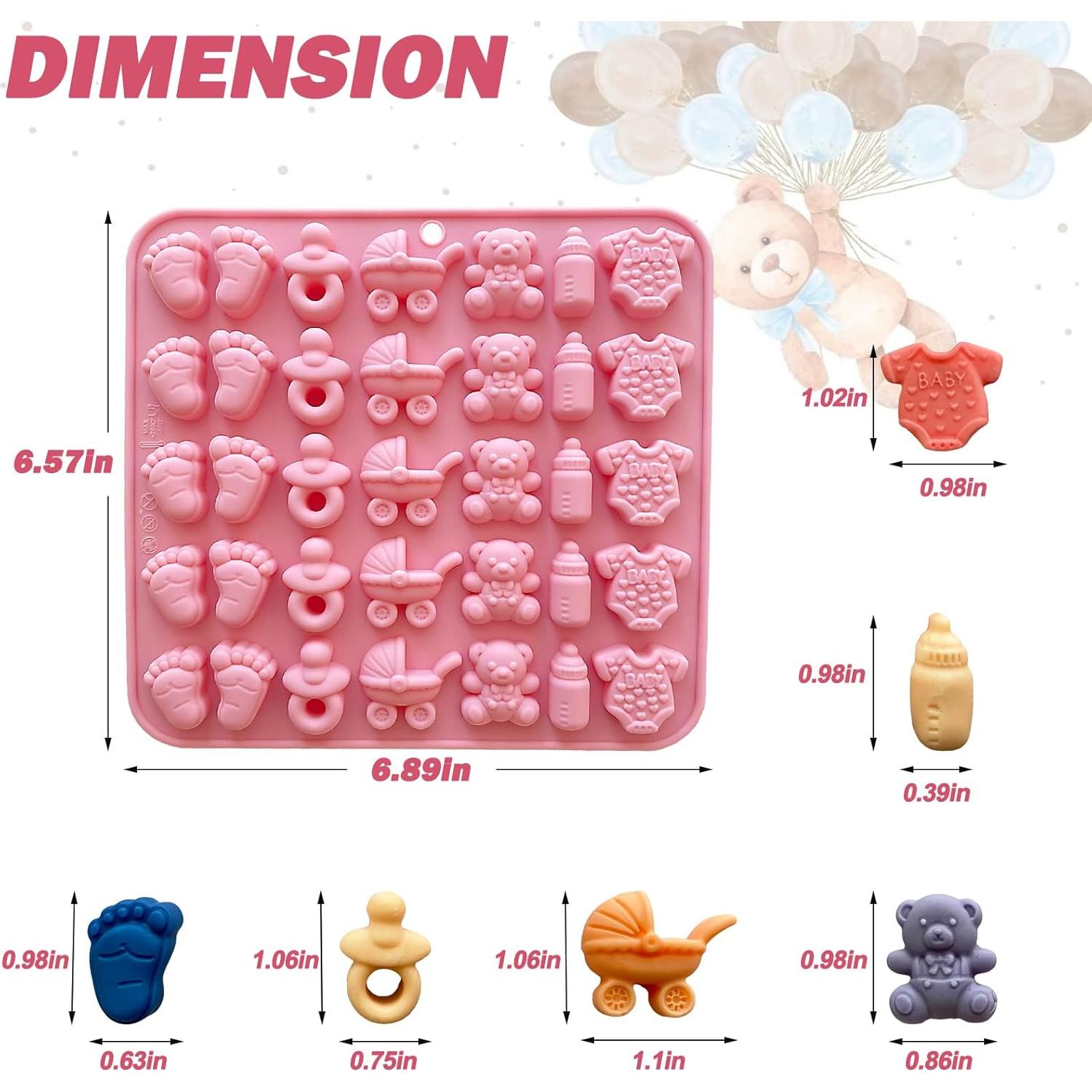 Molde de Silicona para Chocolate Baby Shower LLchunyun 2 Piezas