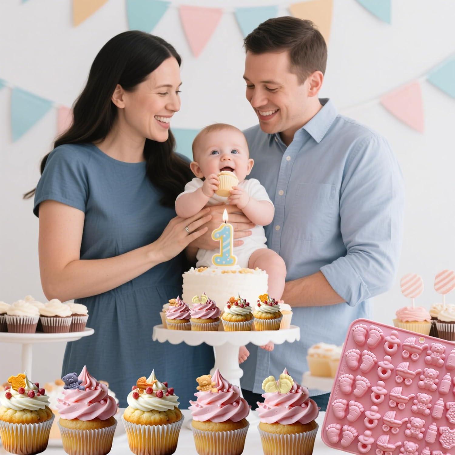 Molde de Silicona para Chocolate Baby Shower LLchunyun 2 Piezas