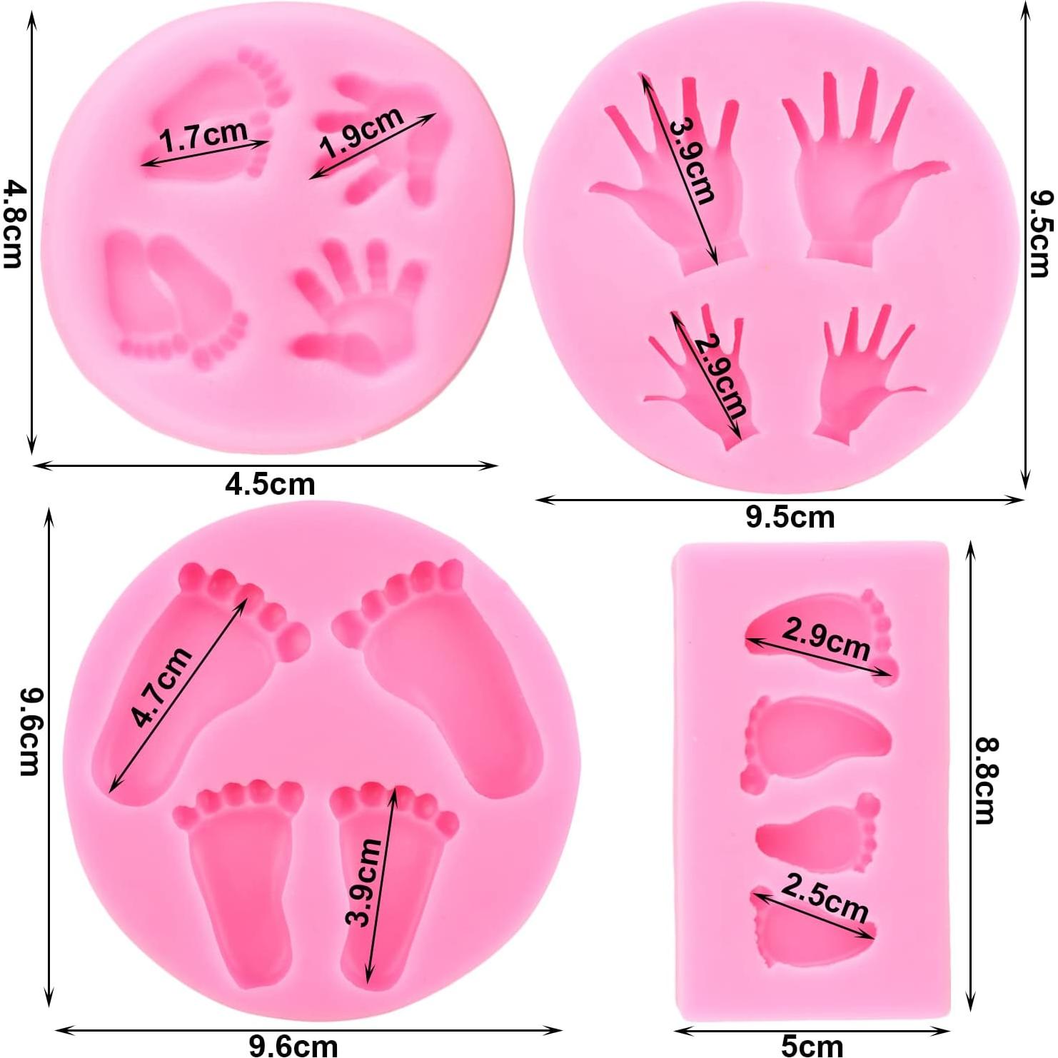 Moldes de Silicona para Fondant ZiXiang - Bebé, 4 Piezas