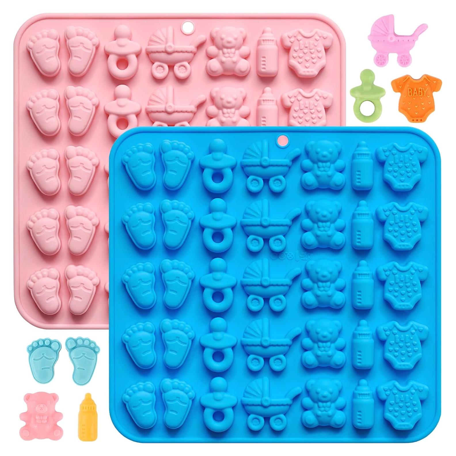 Moldes de Chocolate JOERSH para Baby Shower - 2 Piezas