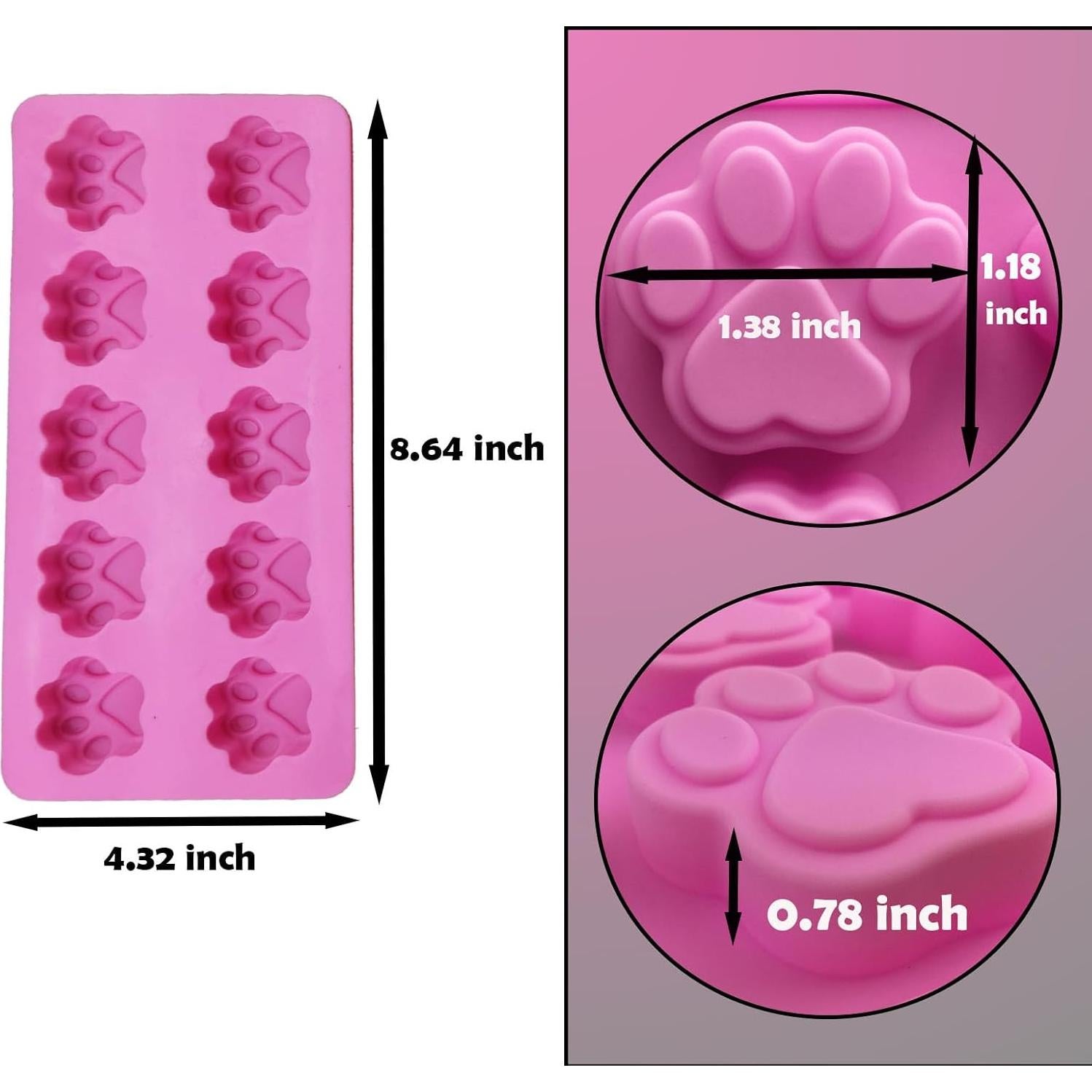 Moldes de Silicona para Huella de Perro SAMZAREULO - Juego de 3