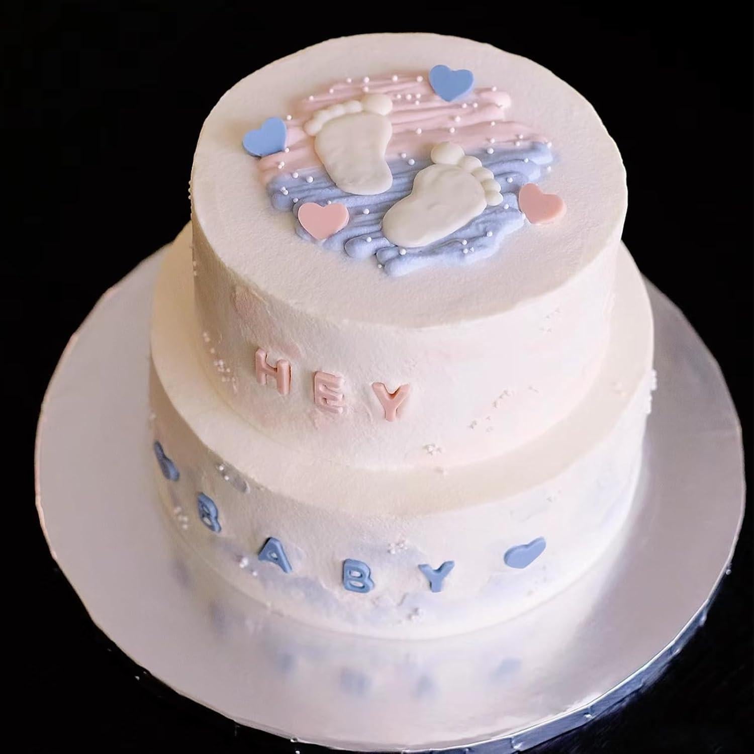 Molde de Silicona para Chocolate Pies de Bebé Rosa 2 Piezas