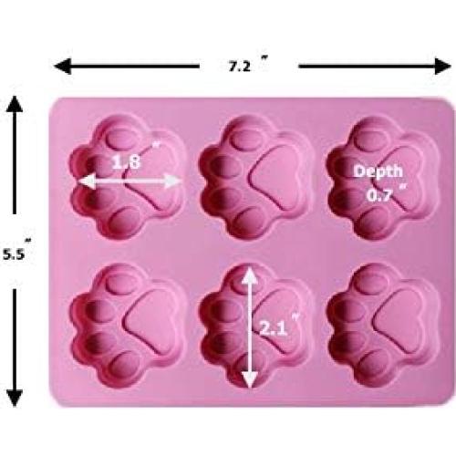 Molde de Silicona para Huellas de Perro POPBLOSSOM - 3 Piezas