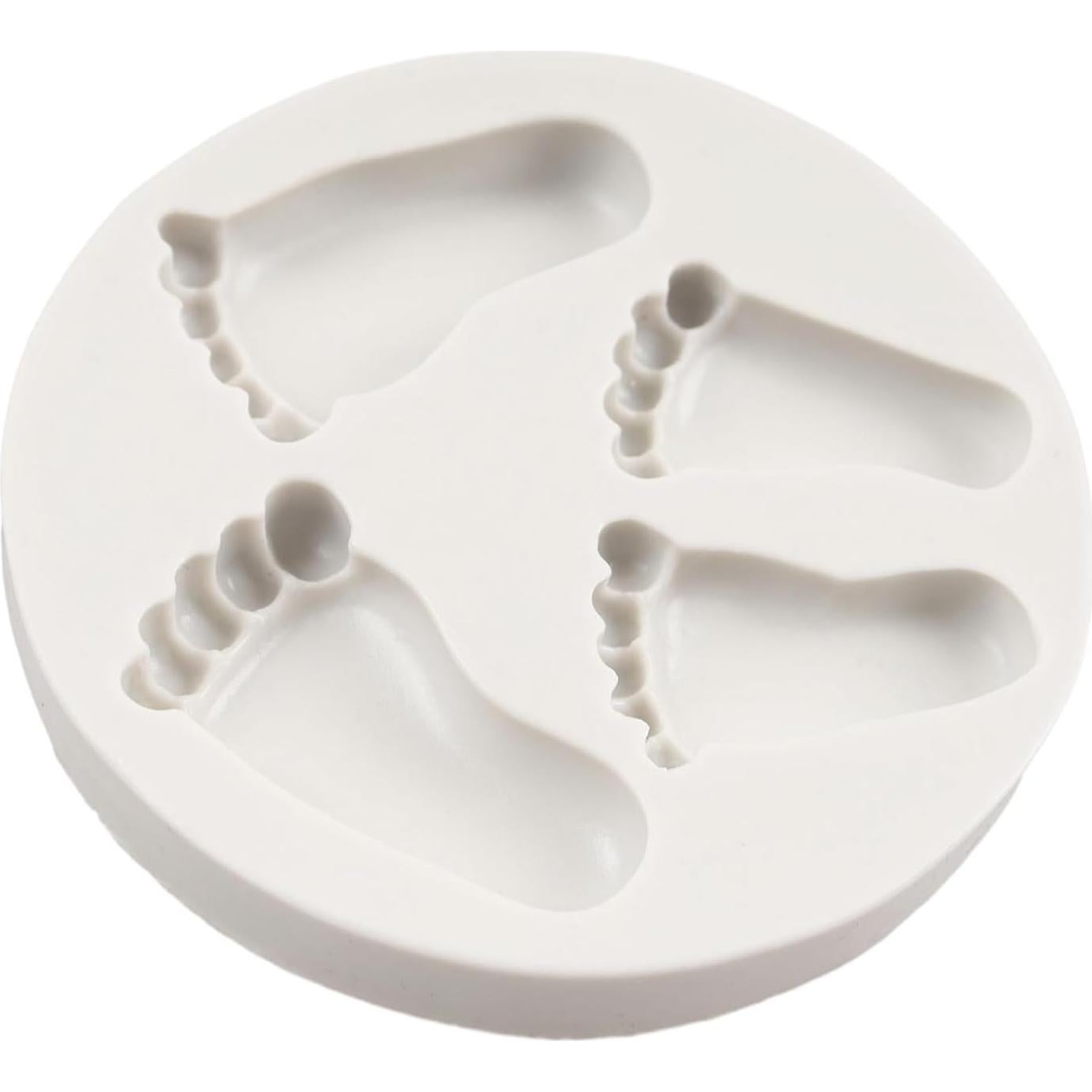 Molde de Silicona Pie de Bebé TAOXIBEI 9.66x9.66 cm