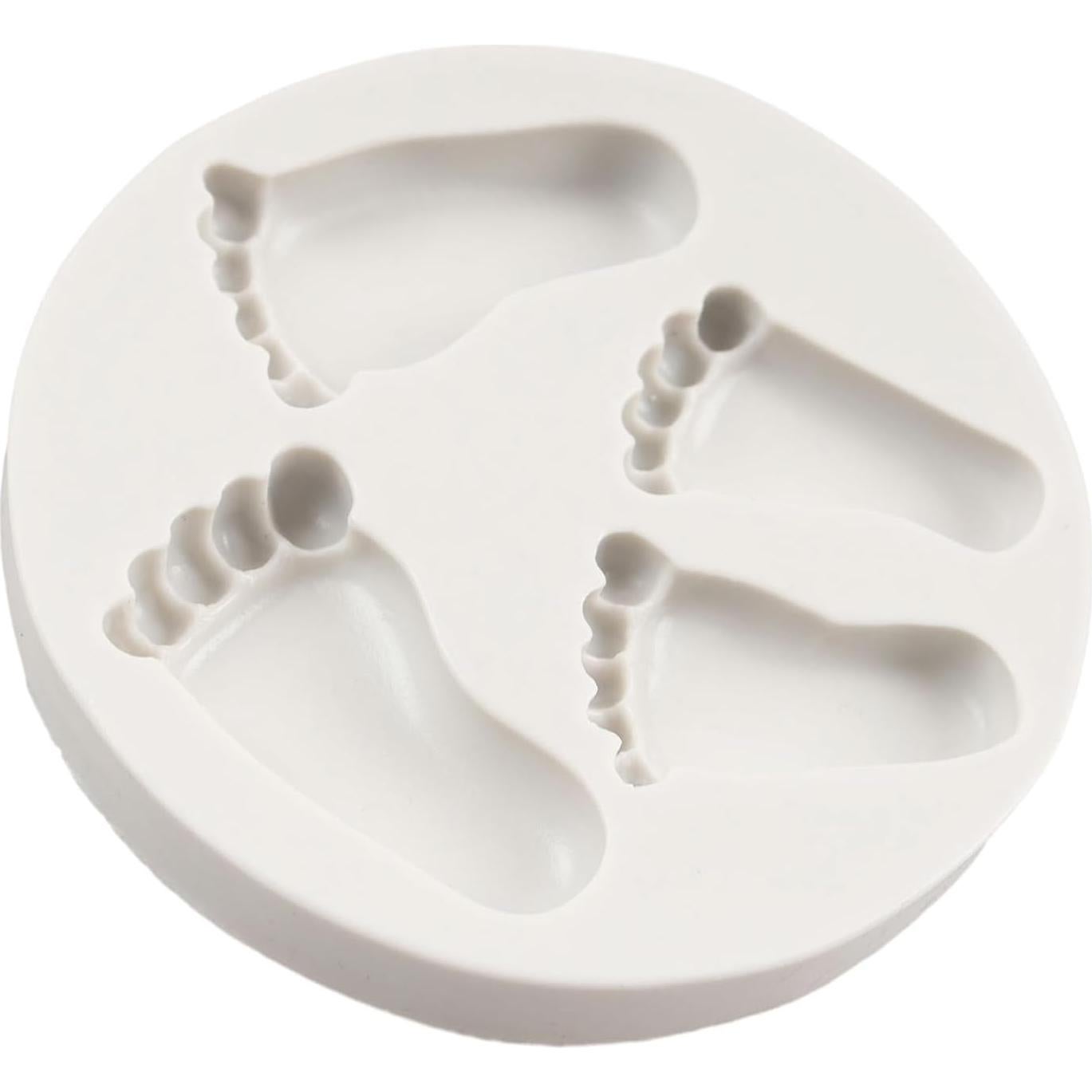 Molde de Silicona Pie de Bebé TAOXIBEI 9.66x9.66 cm