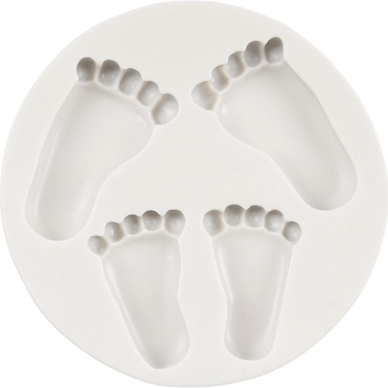 Molde de Silicona Pie de Bebé TAOXIBEI 9.66x9.66 cm