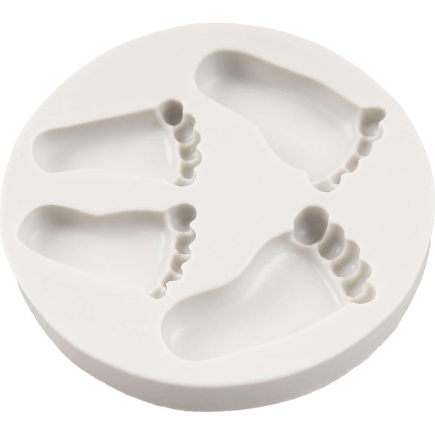 Molde de Silicona Pie de Bebé TAOXIBEI 9.66x9.66 cm