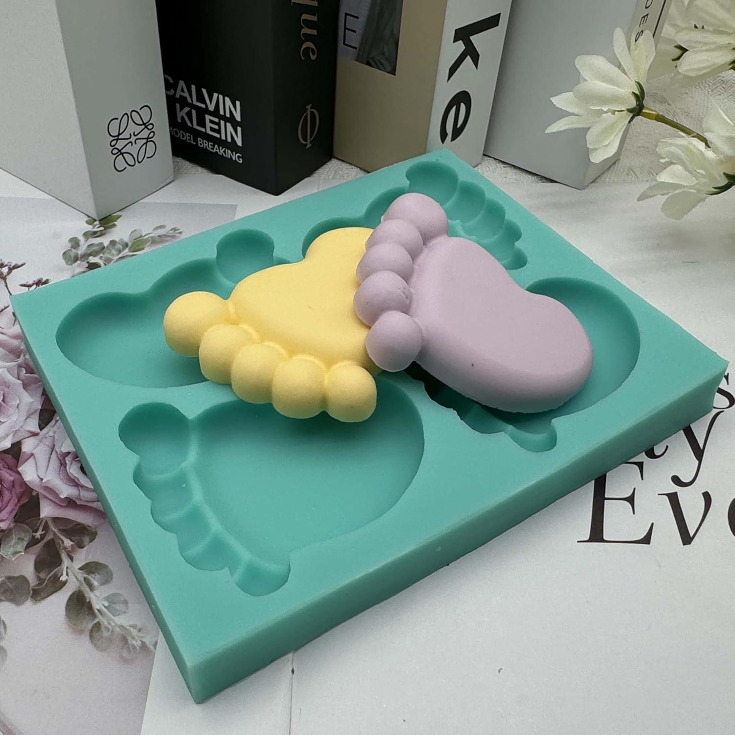 Molde de Jabón de Silicona I-BEST 4 Cavidades Bebé