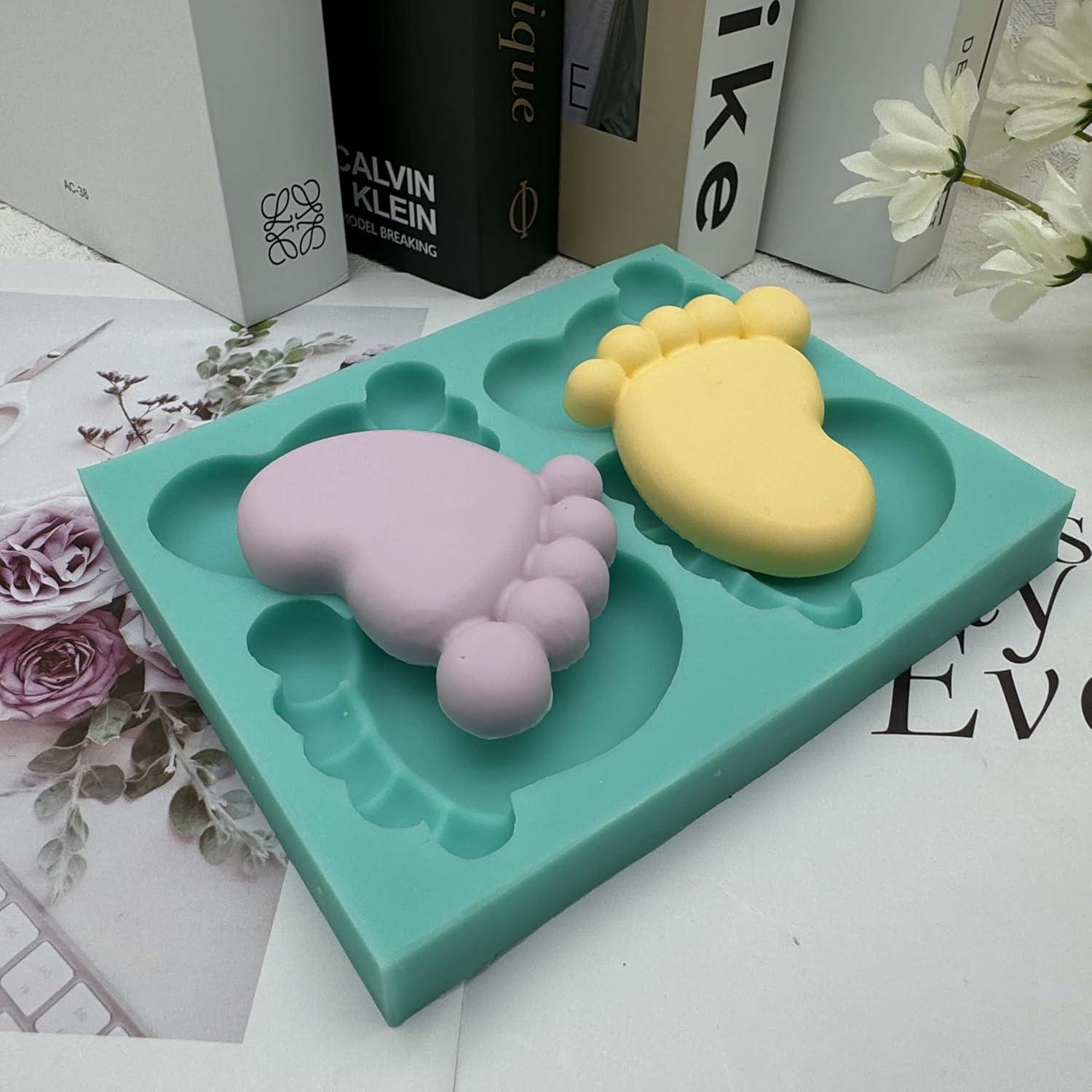 Molde de Jabón de Silicona I-BEST 4 Cavidades Bebé