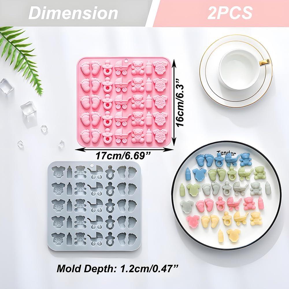 Moldes de Silicona Temáticos Baby Shower OURASHERO - 2 Piezas