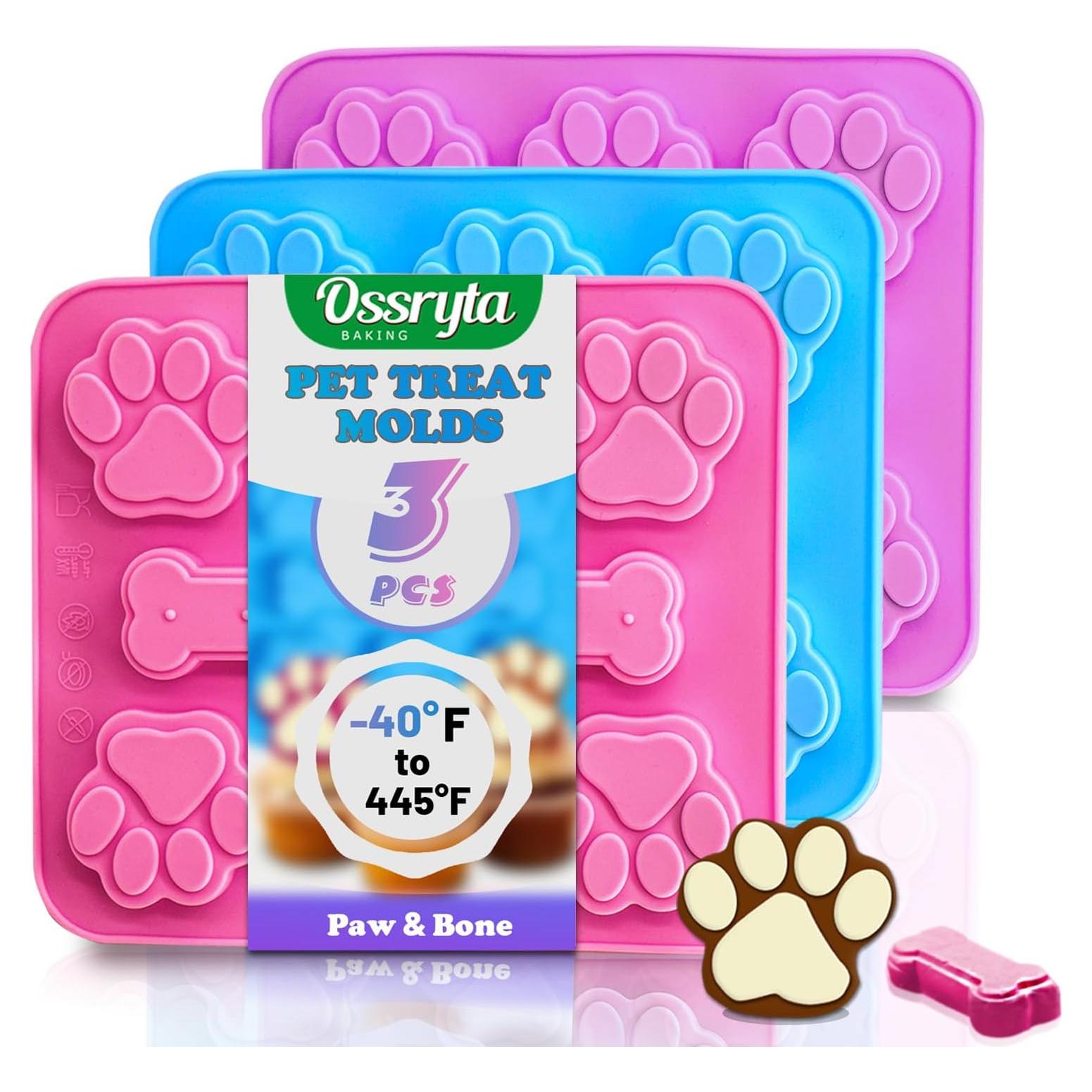 Moldes de Silicona Ossryta 3 Piezas para Golosinas de Perro