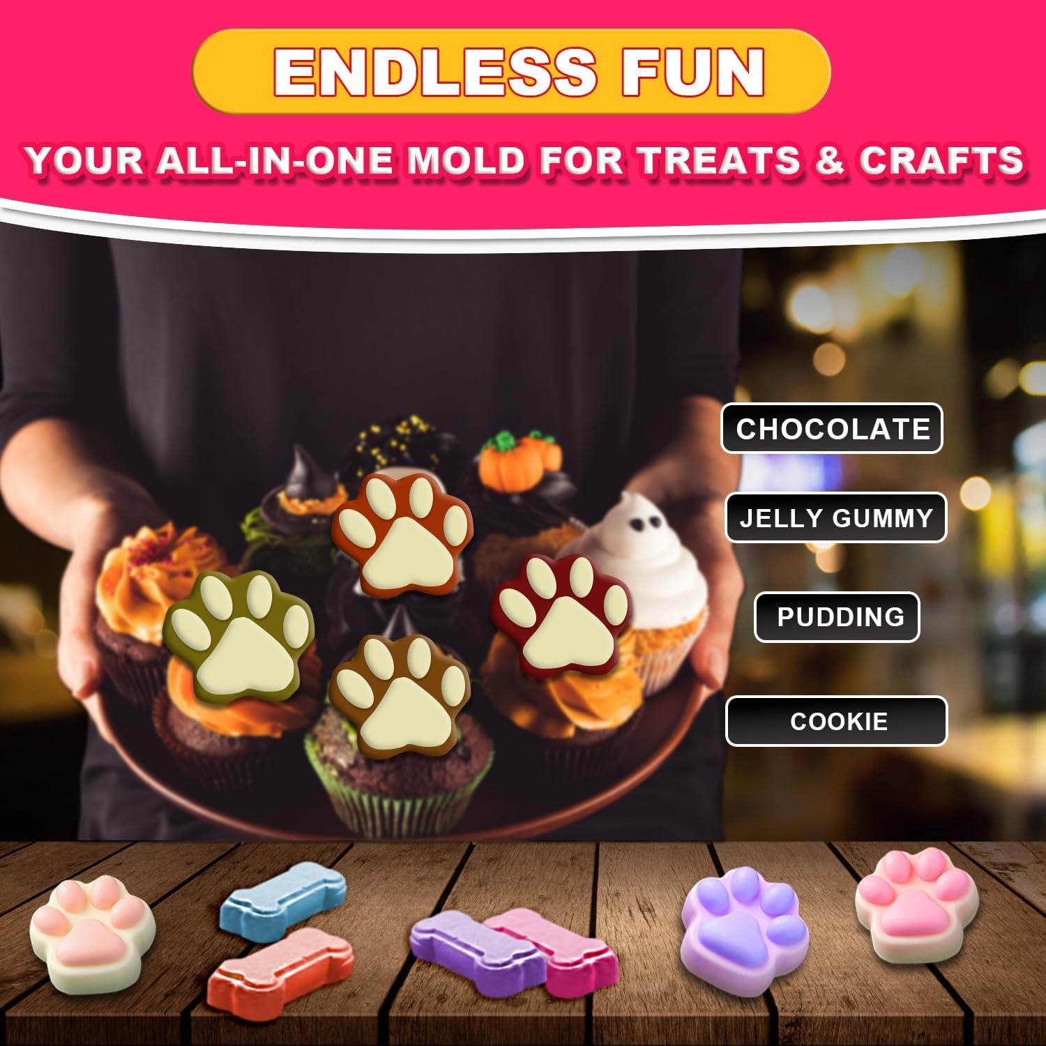 Moldes de Silicona Ossryta 3 Piezas para Golosinas de Perro