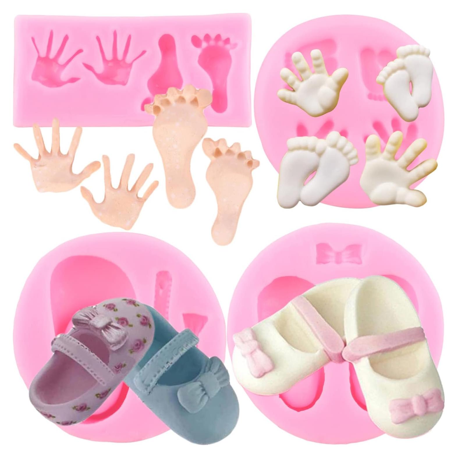 Moldes de Silicona para Fondant Bebé Mujiang Set de 4